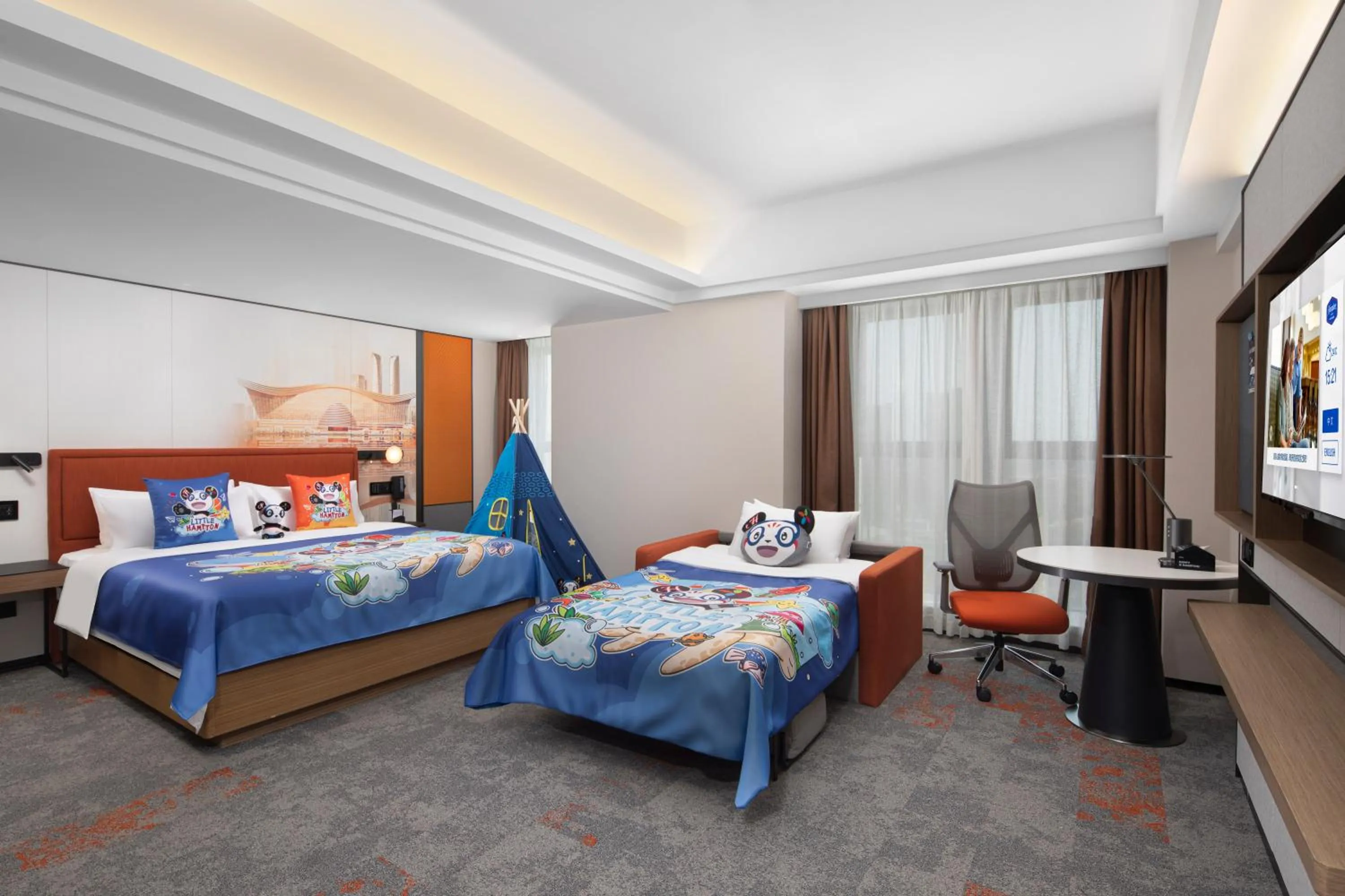 Photo of the whole room, Bed in Hampton by Hilton Chengdu Wuhou Waishuannan