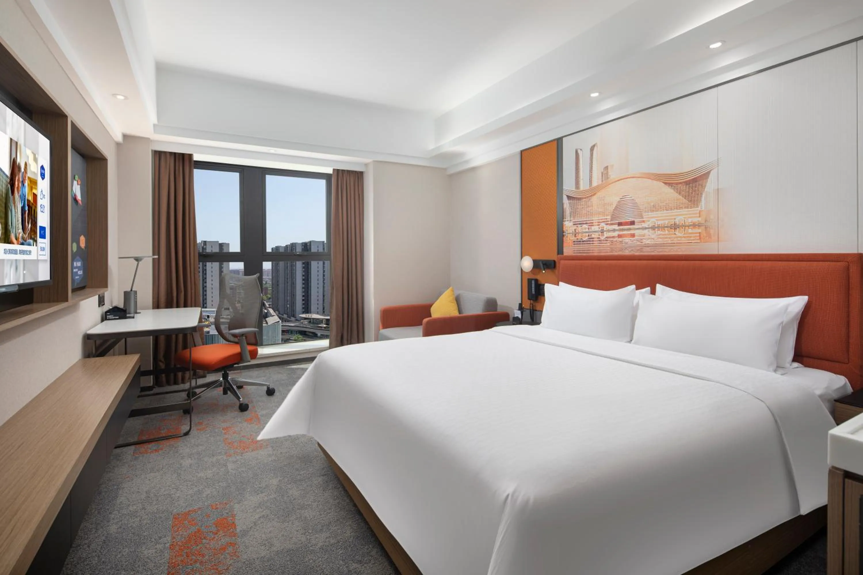 Photo of the whole room, Bed in Hampton by Hilton Chengdu Wuhou Waishuannan