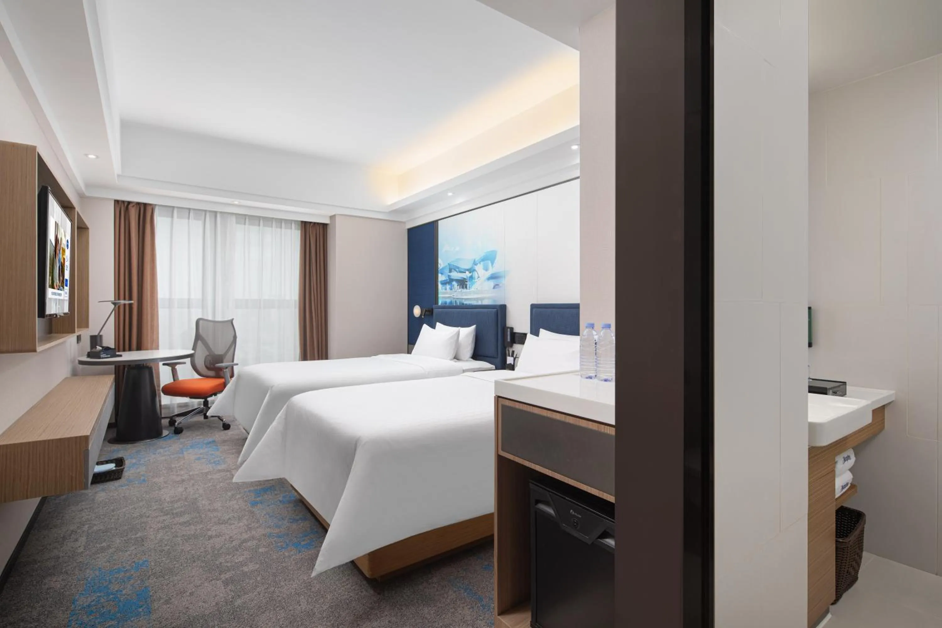 Bed in Hampton by Hilton Chengdu Wuhou Waishuannan