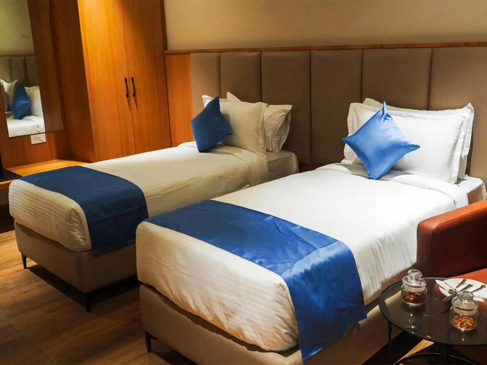 Bed in Clarion Hotel Hyderabad