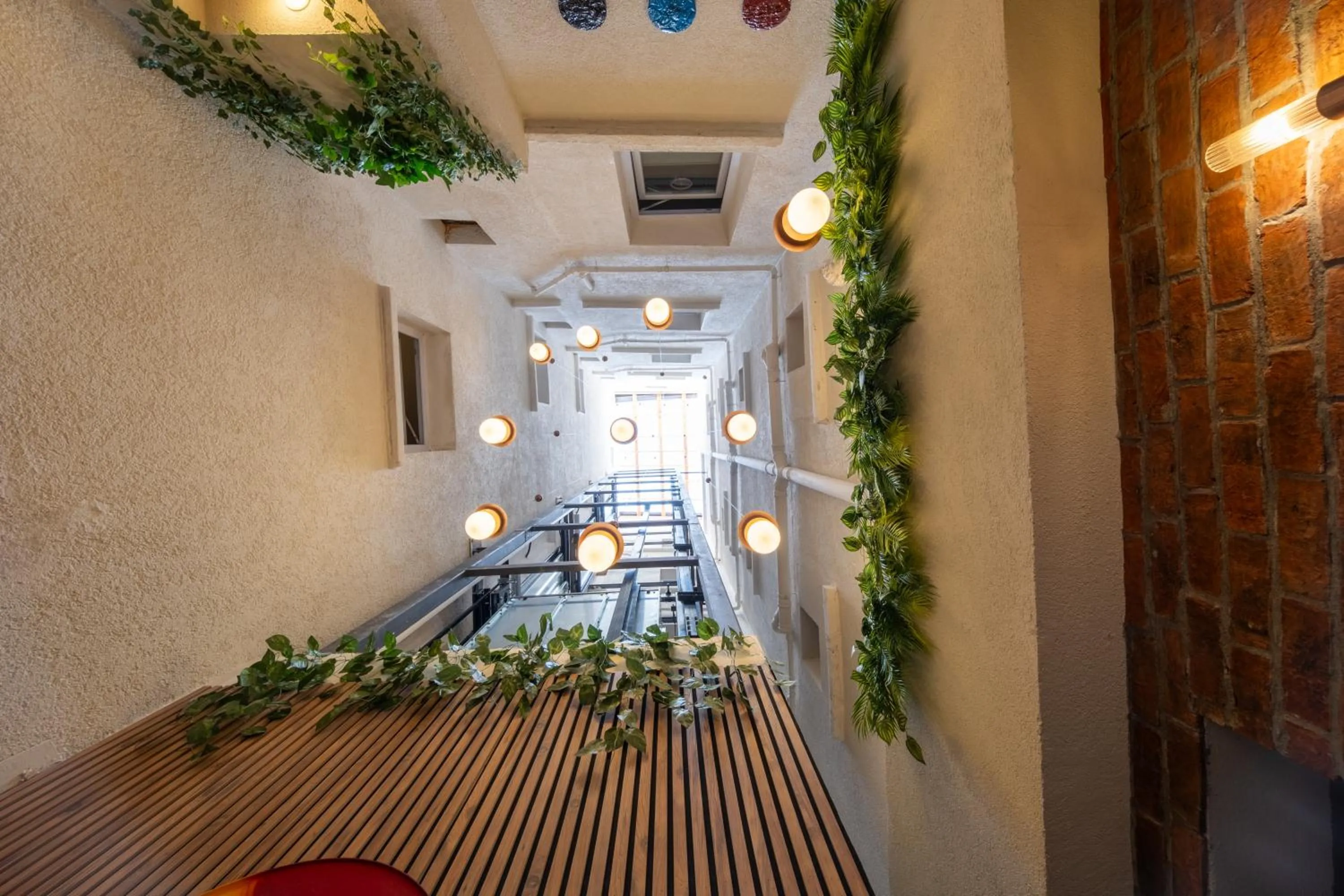 Inner courtyard view in Hexa Apartments Sisli