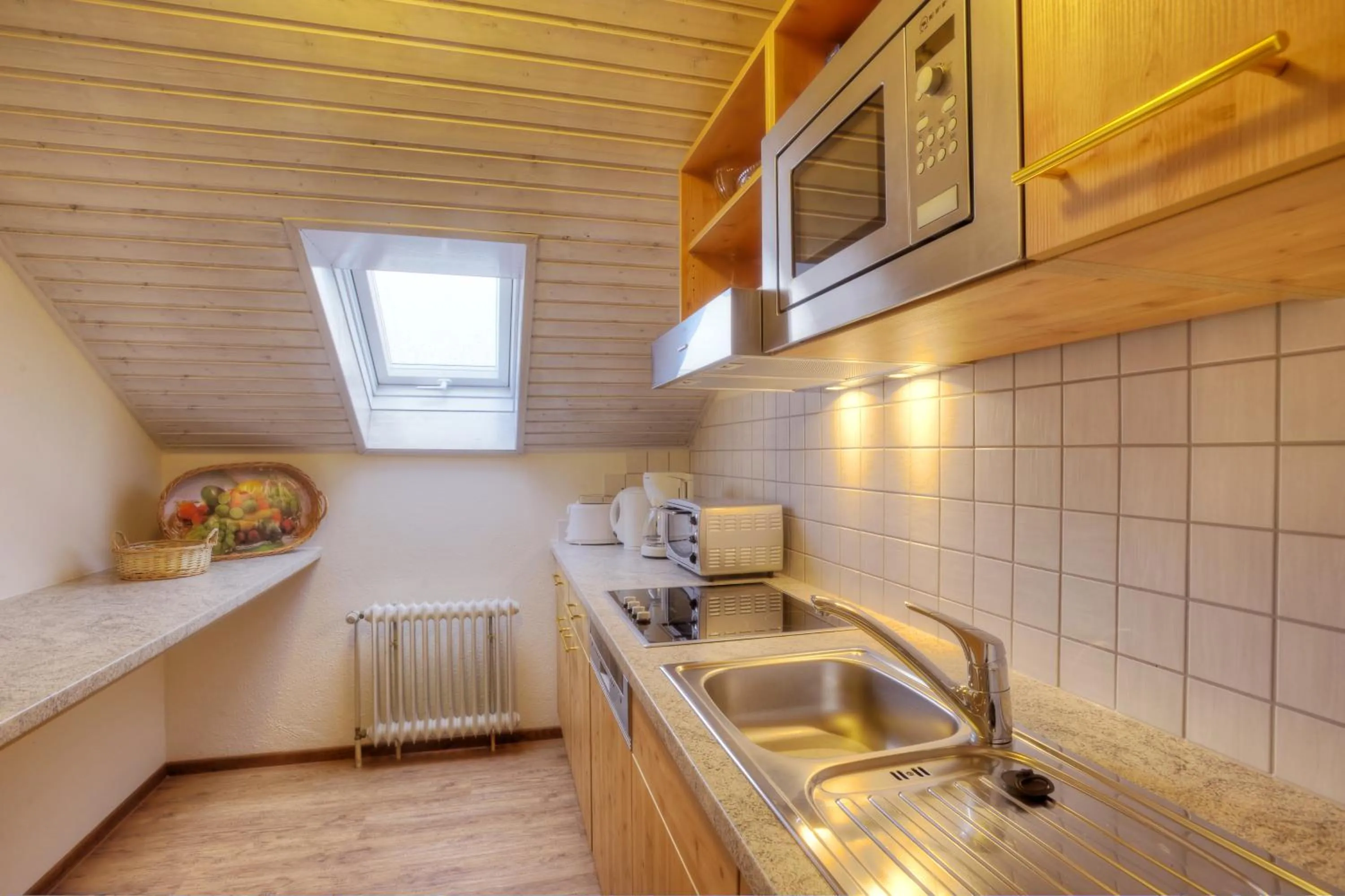 Kitchen or kitchenette in Pension Fohrenberg