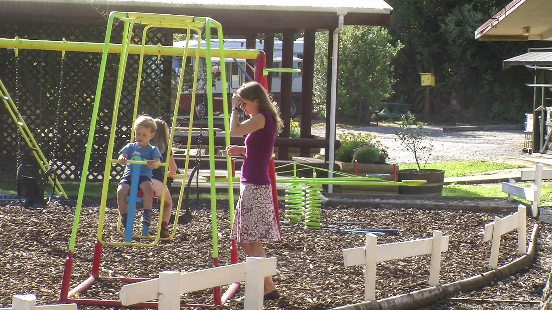 Children play ground in Westport Kiwi Holiday Park & Motels