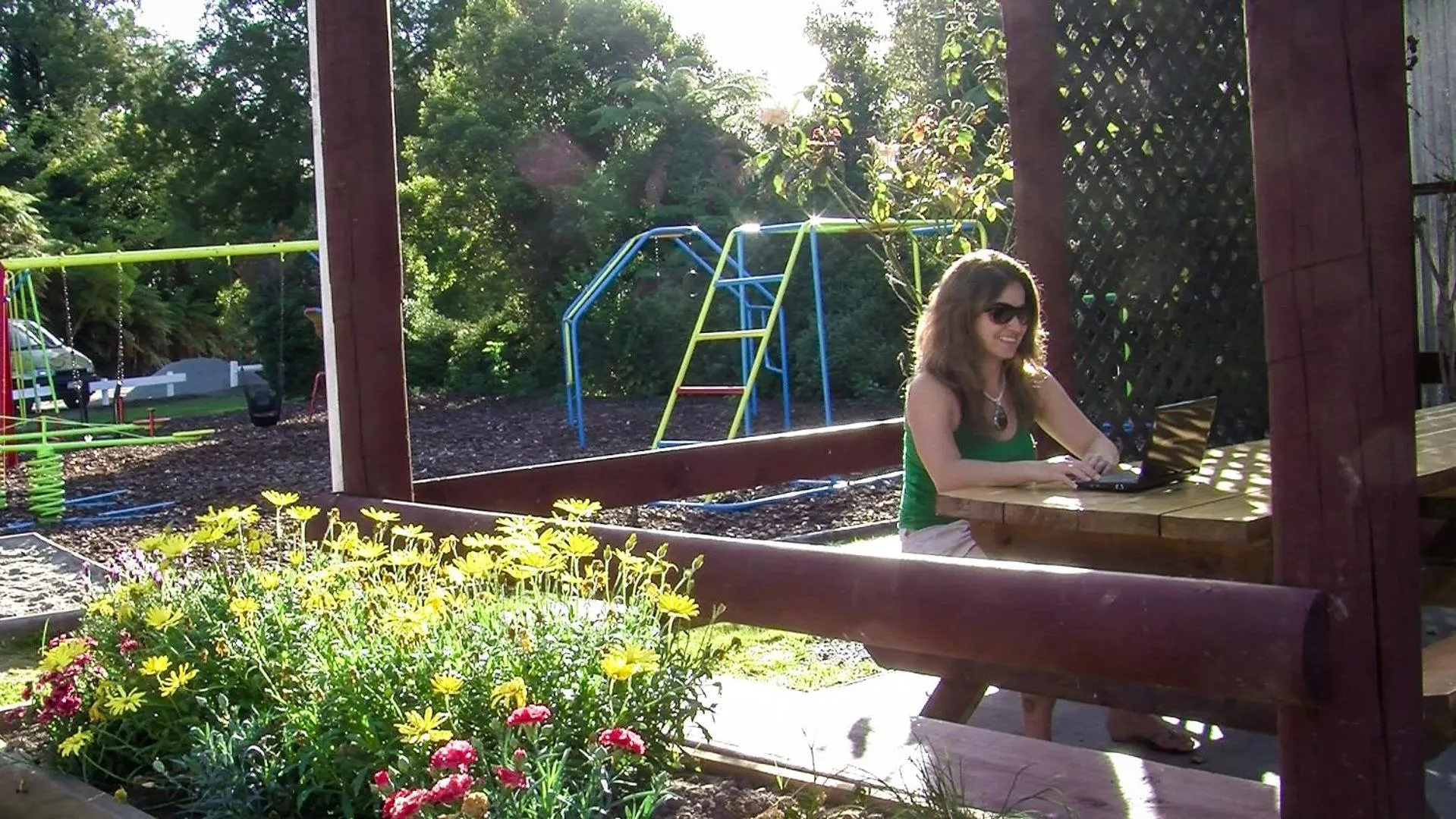 Children play ground in Westport Kiwi Holiday Park & Motels