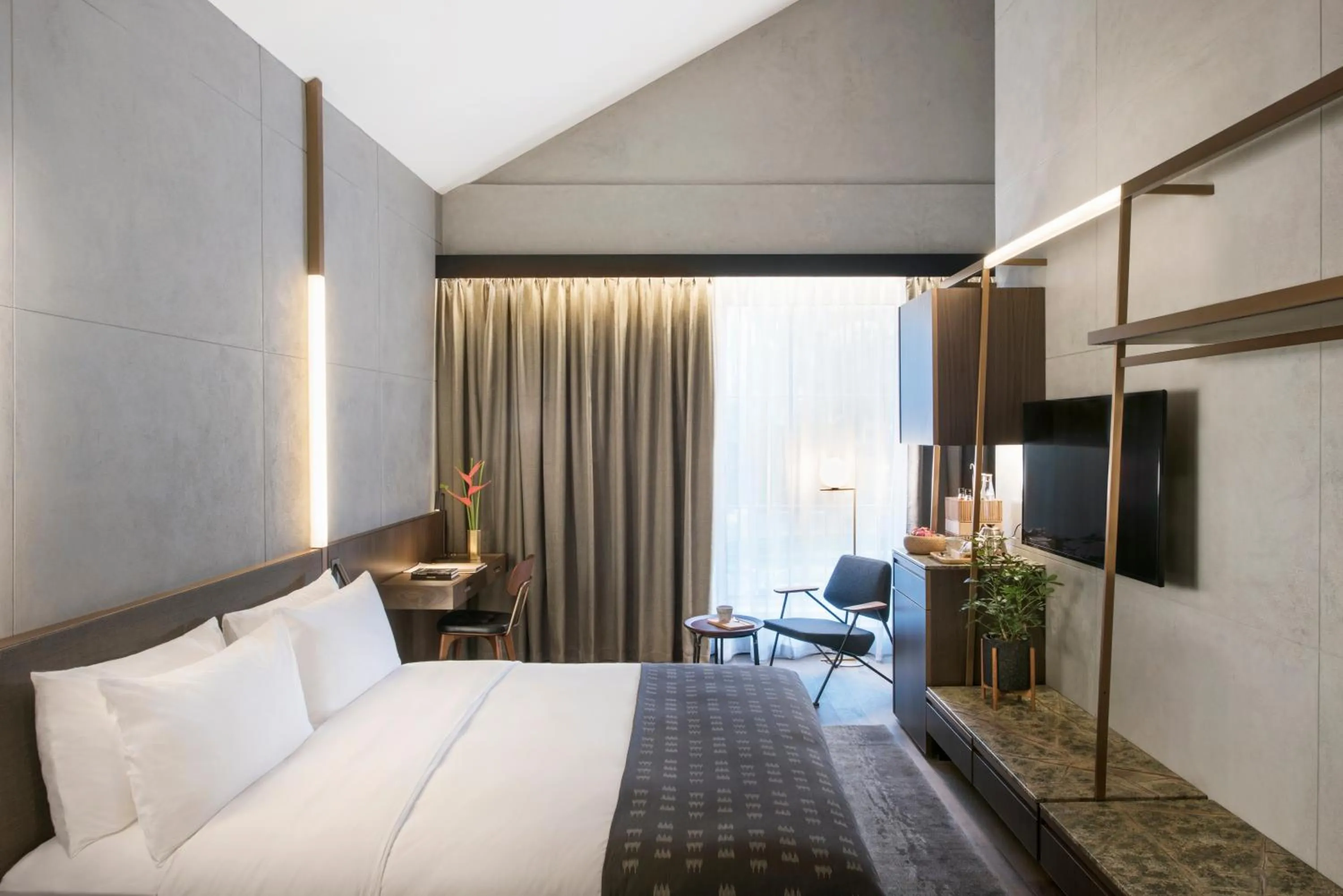 Bedroom, Bed in The Warehouse Hotel, Singapore, a Member of Design Hotels