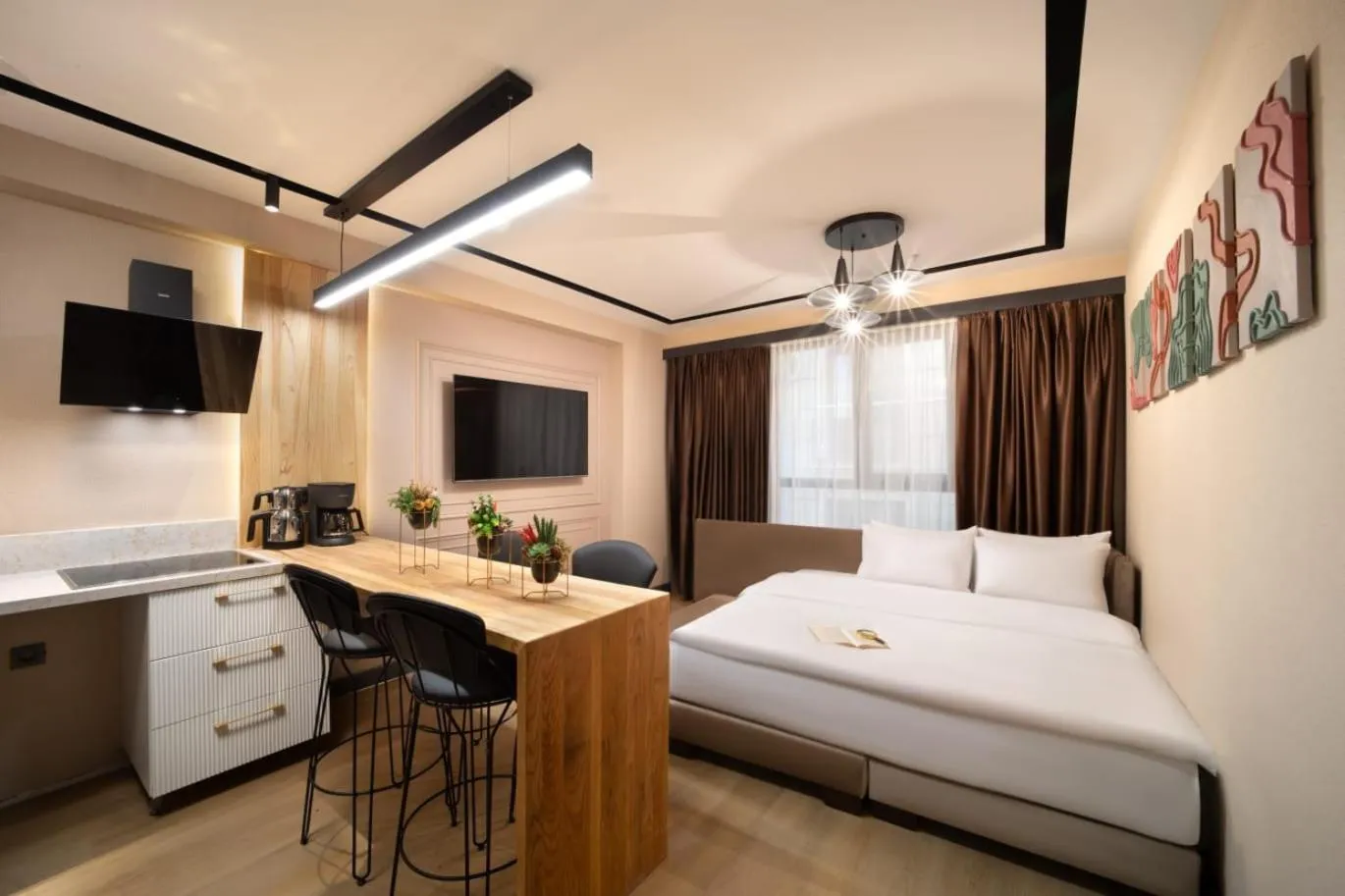 Bed in Şişli Family Time Suites