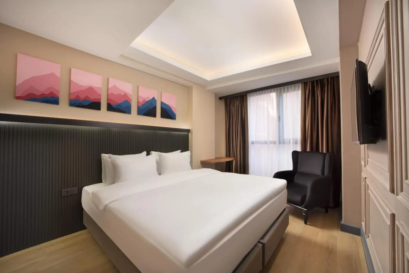 Bed in Şişli Family Time Suites