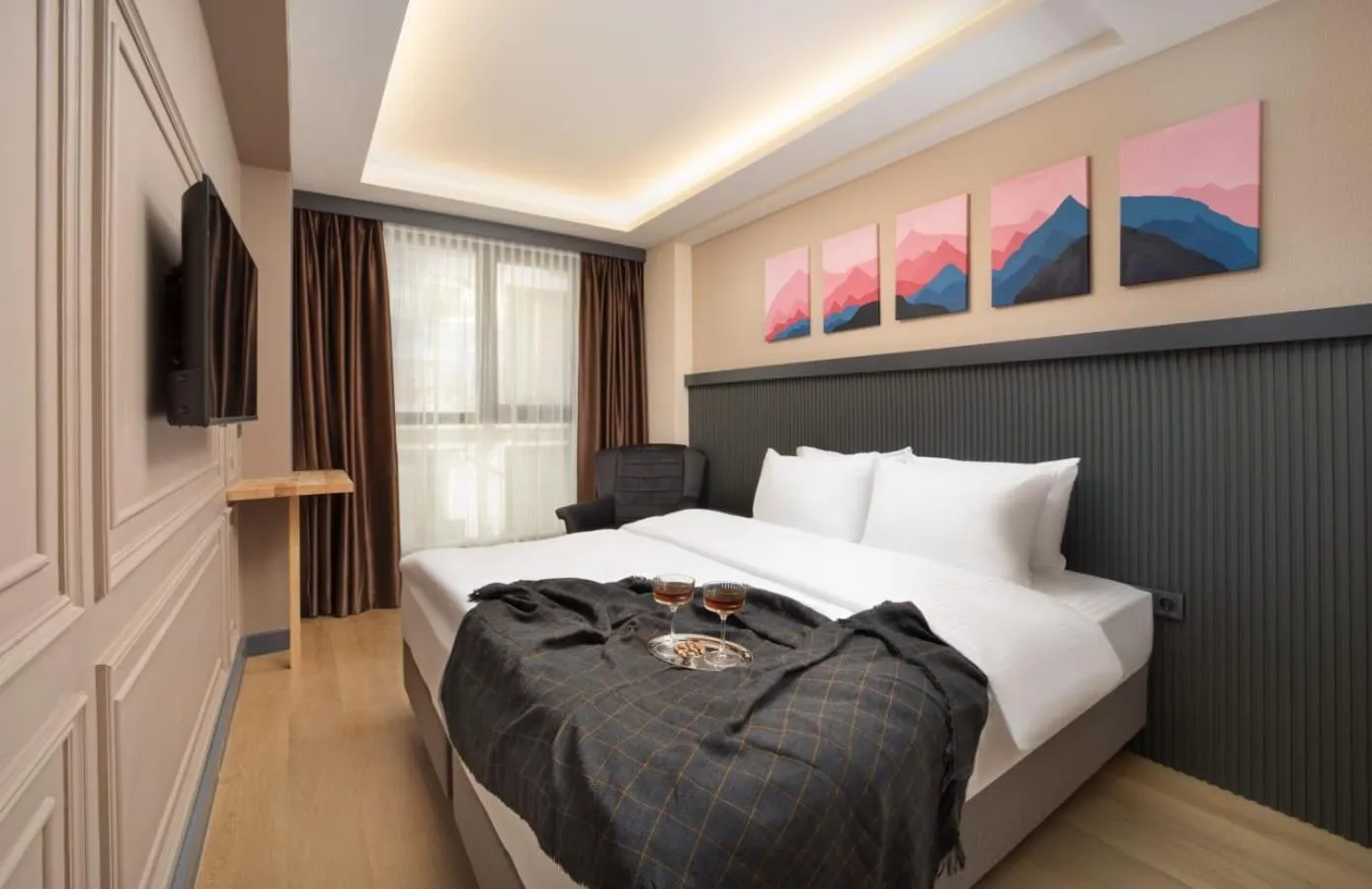 Bed in Şişli Family Time Suites