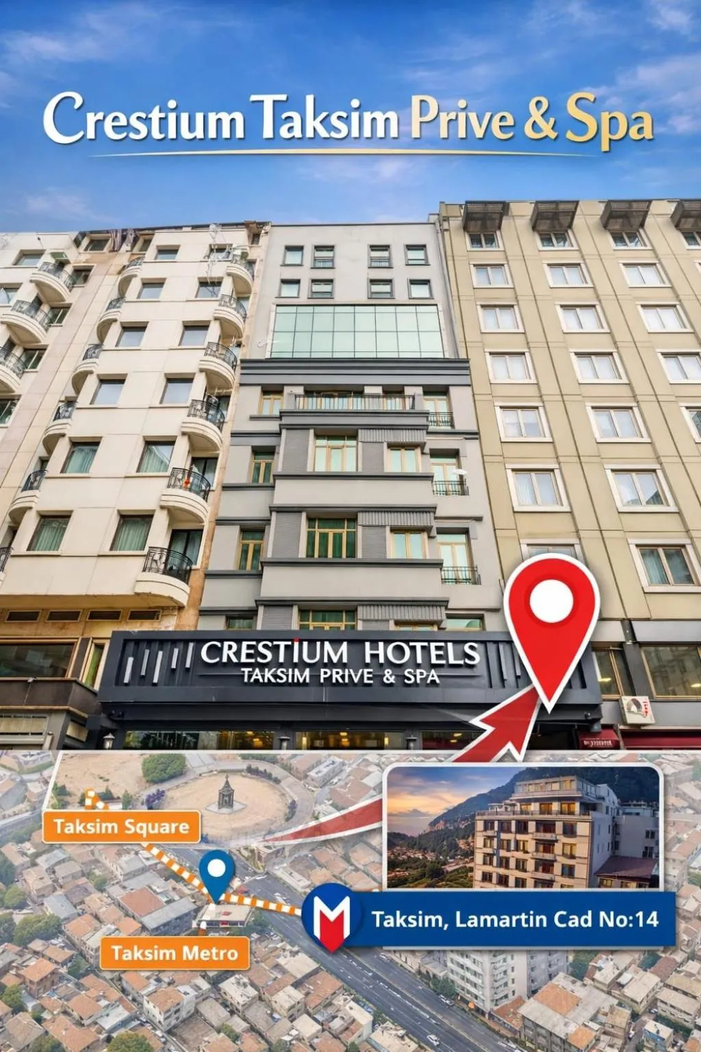 Text overlay in Crestium Taksim Prive & Spa