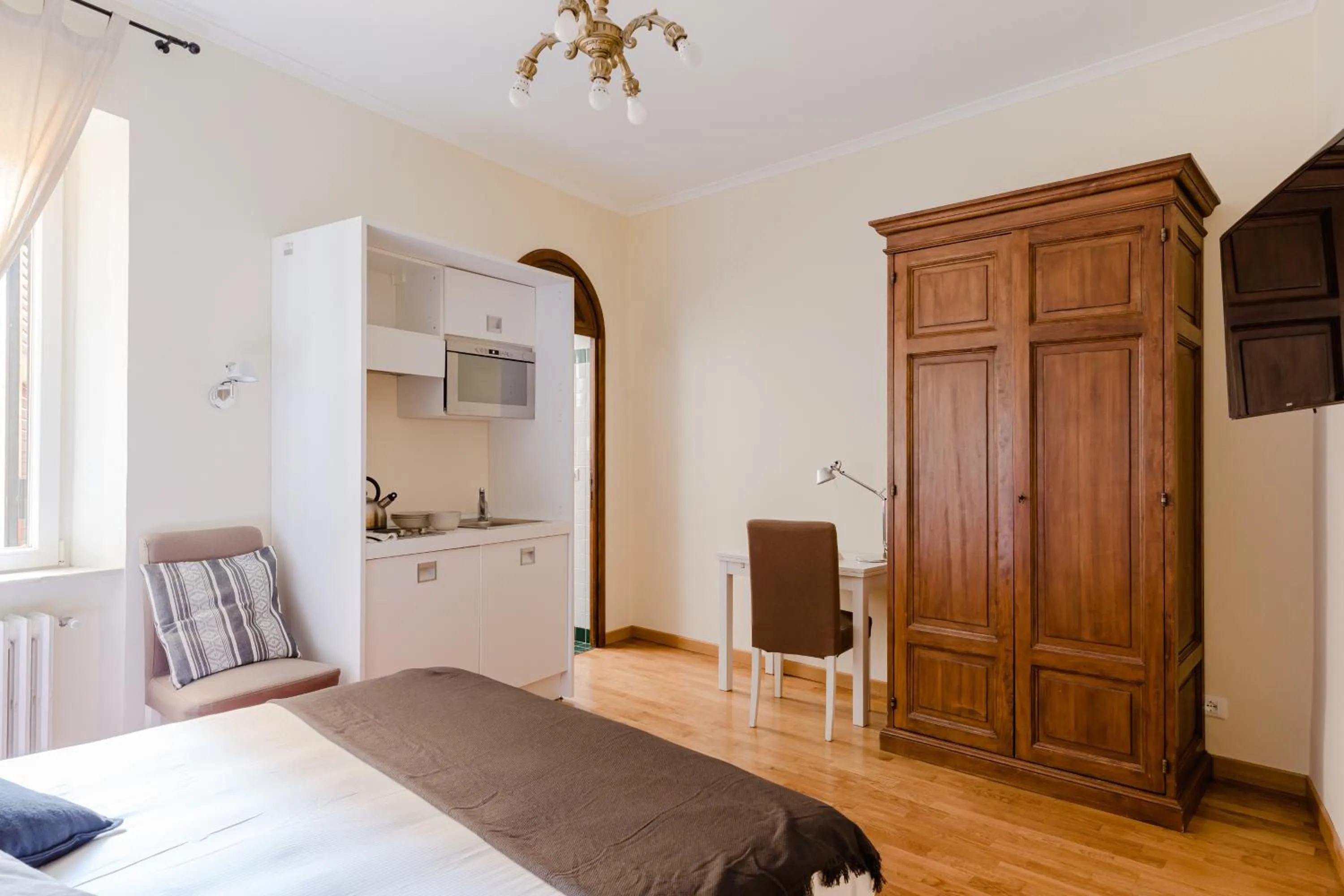 Kitchen or kitchenette, Bed in Residenza del Cedro