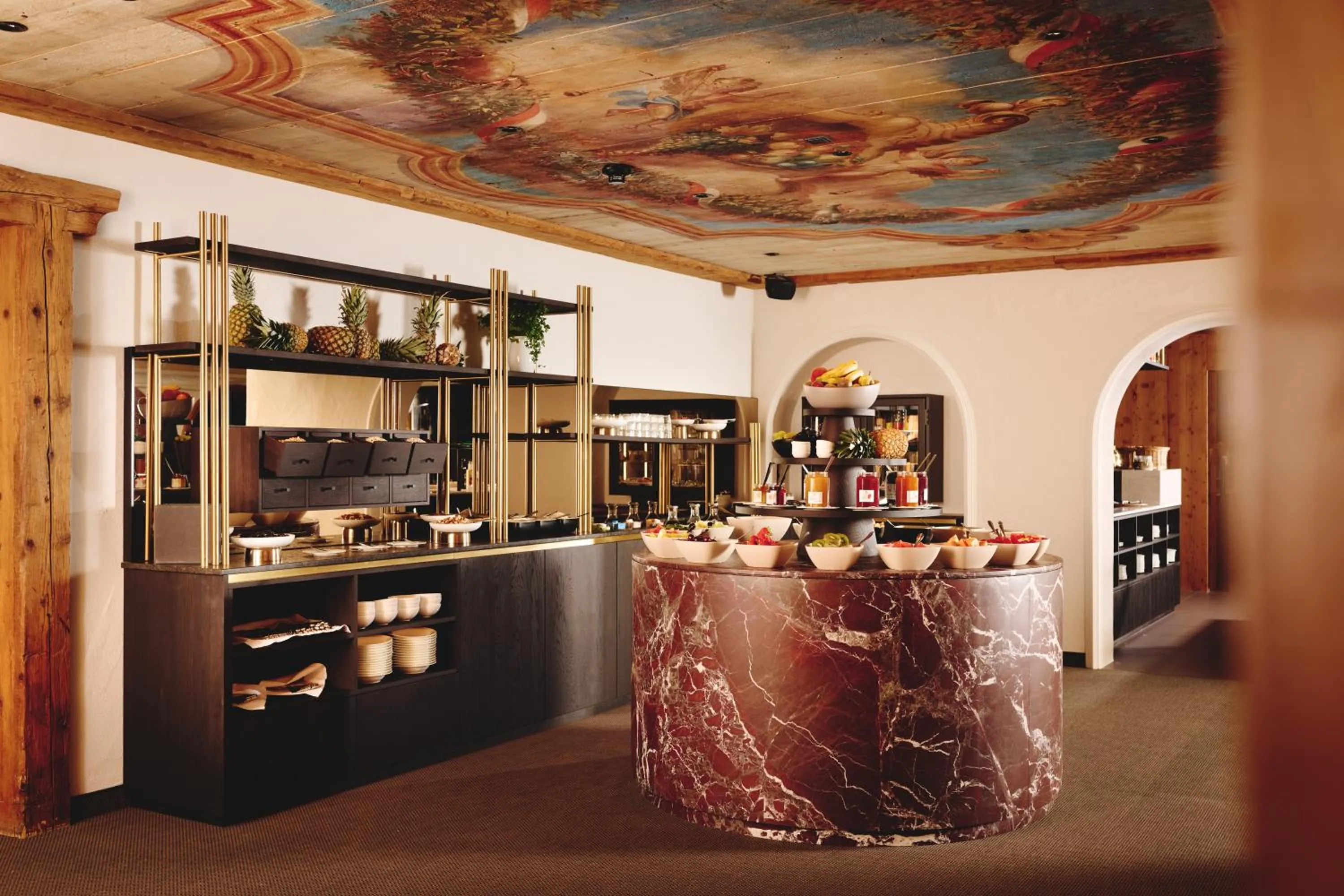 Buffet breakfast in Burg Hotel Oberlech