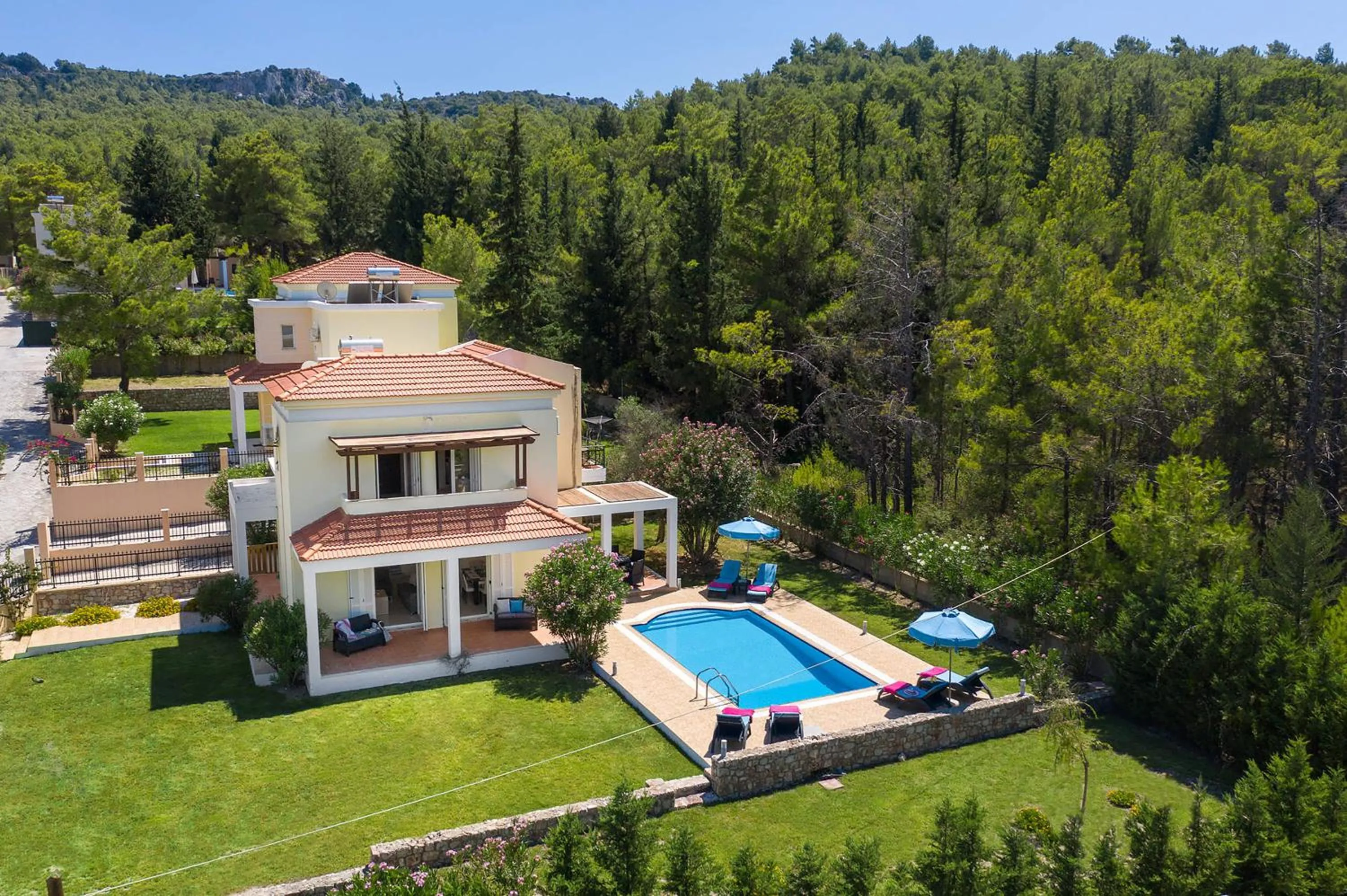 Bird's eye view in Seven Springs Villas