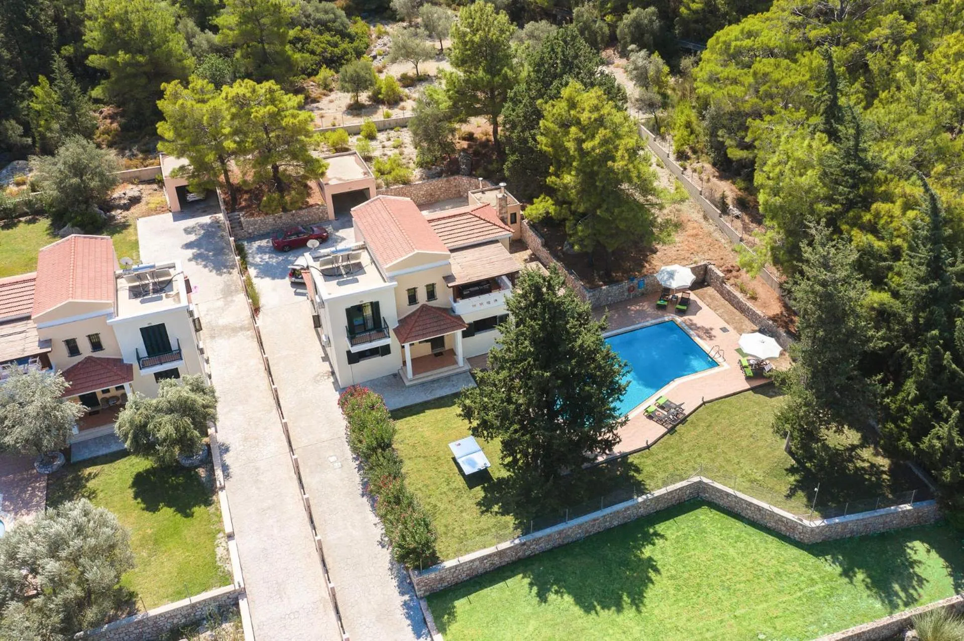 Bird's eye view in Seven Springs Villas