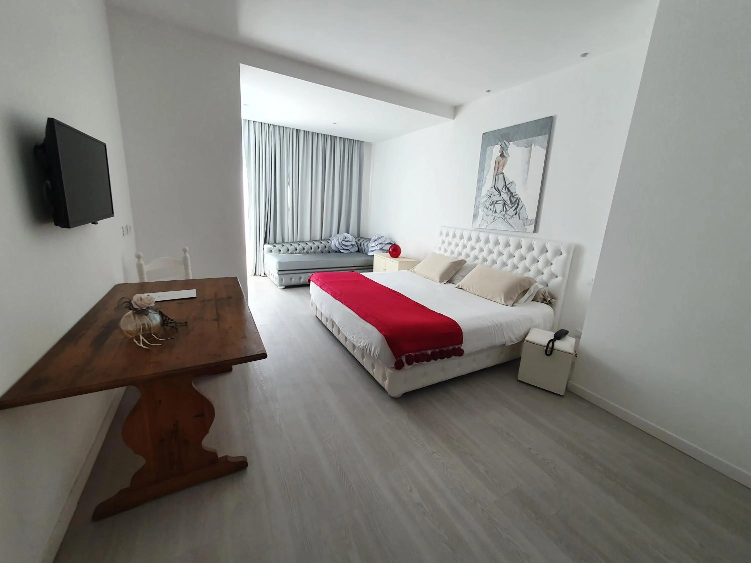 Bed in Hotel Cavallino Bianco