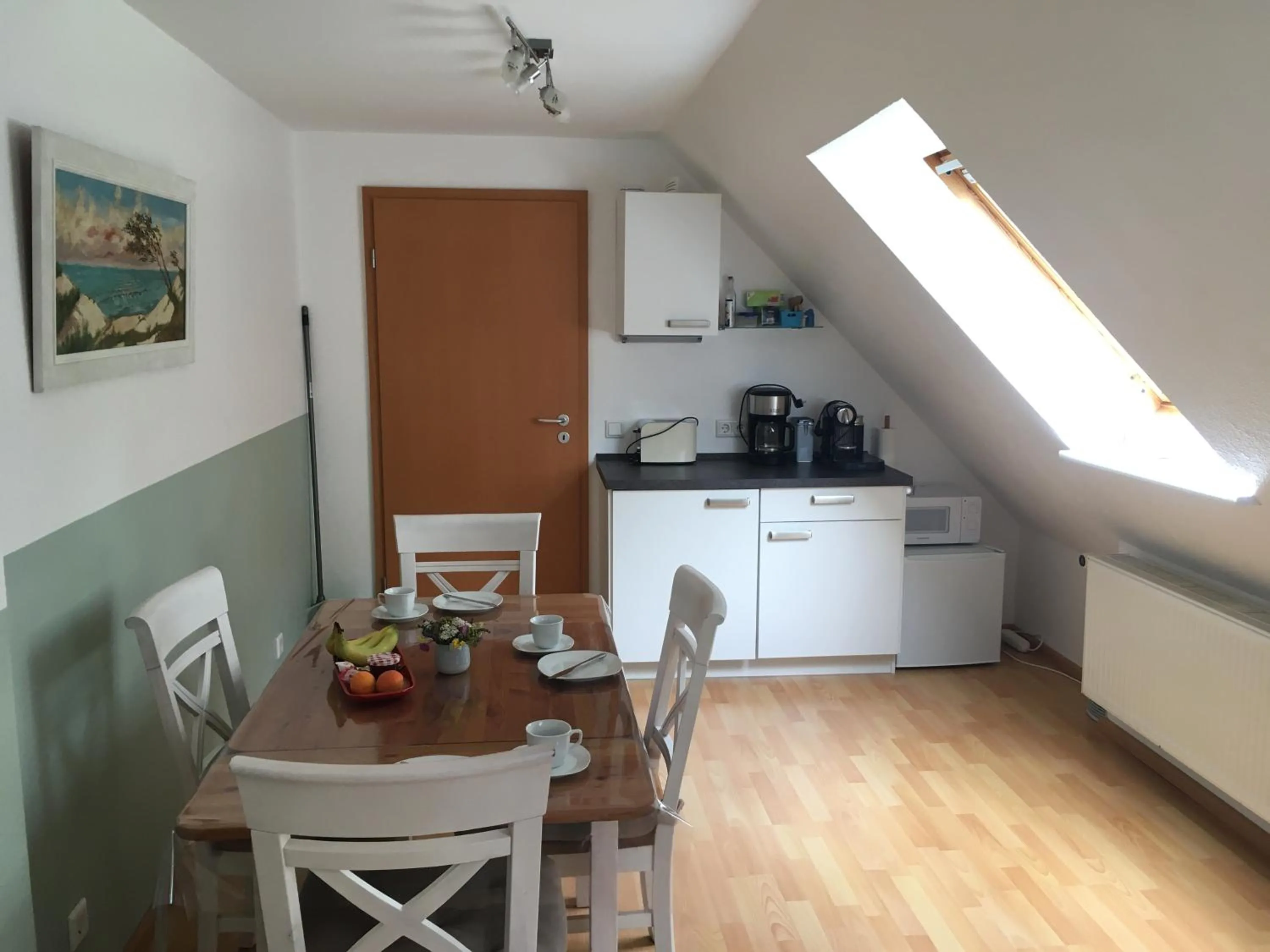 Kitchen or kitchenette in Ferienwohnung Holt