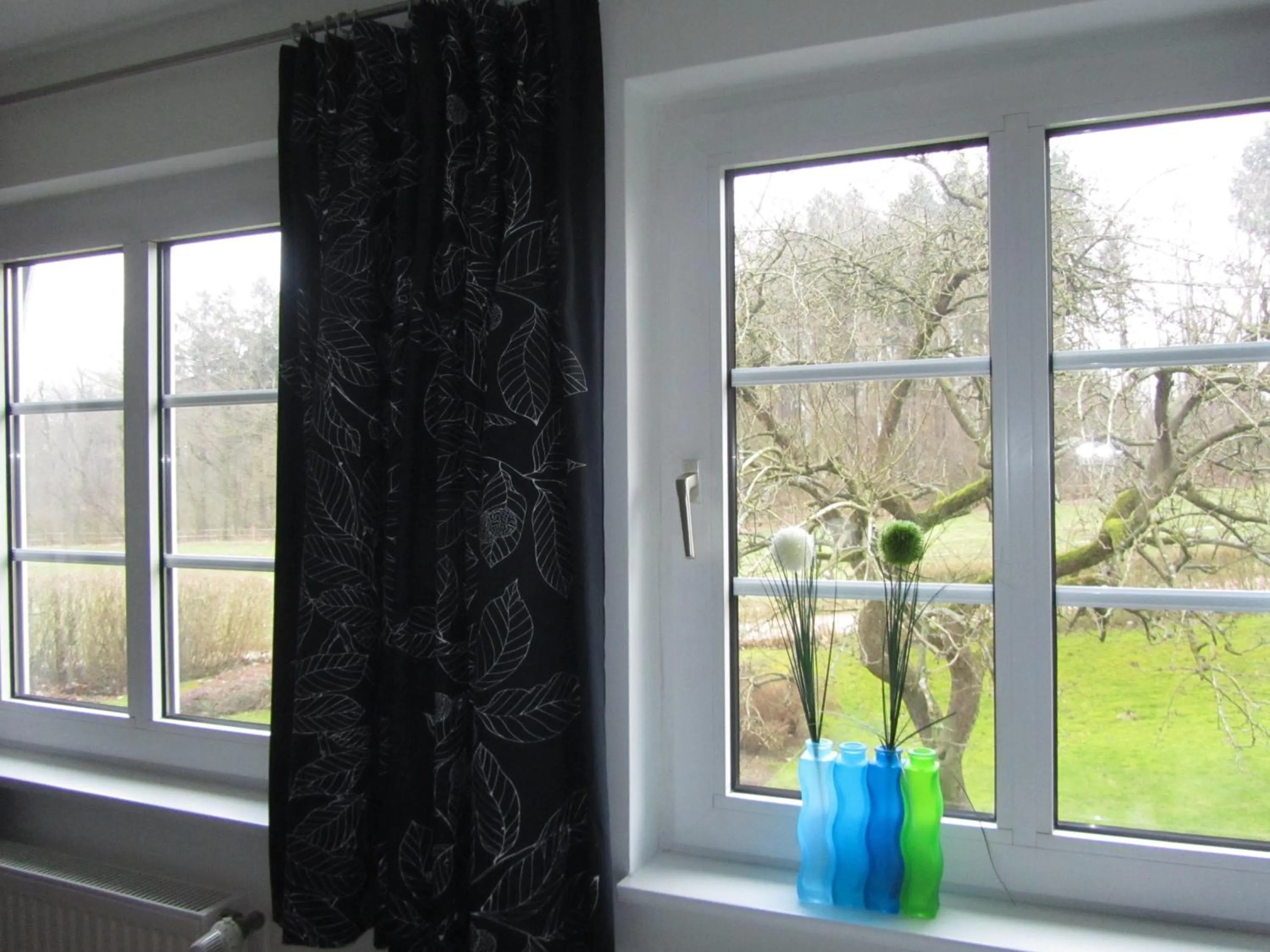 Garden view in Ferienwohnung Holt