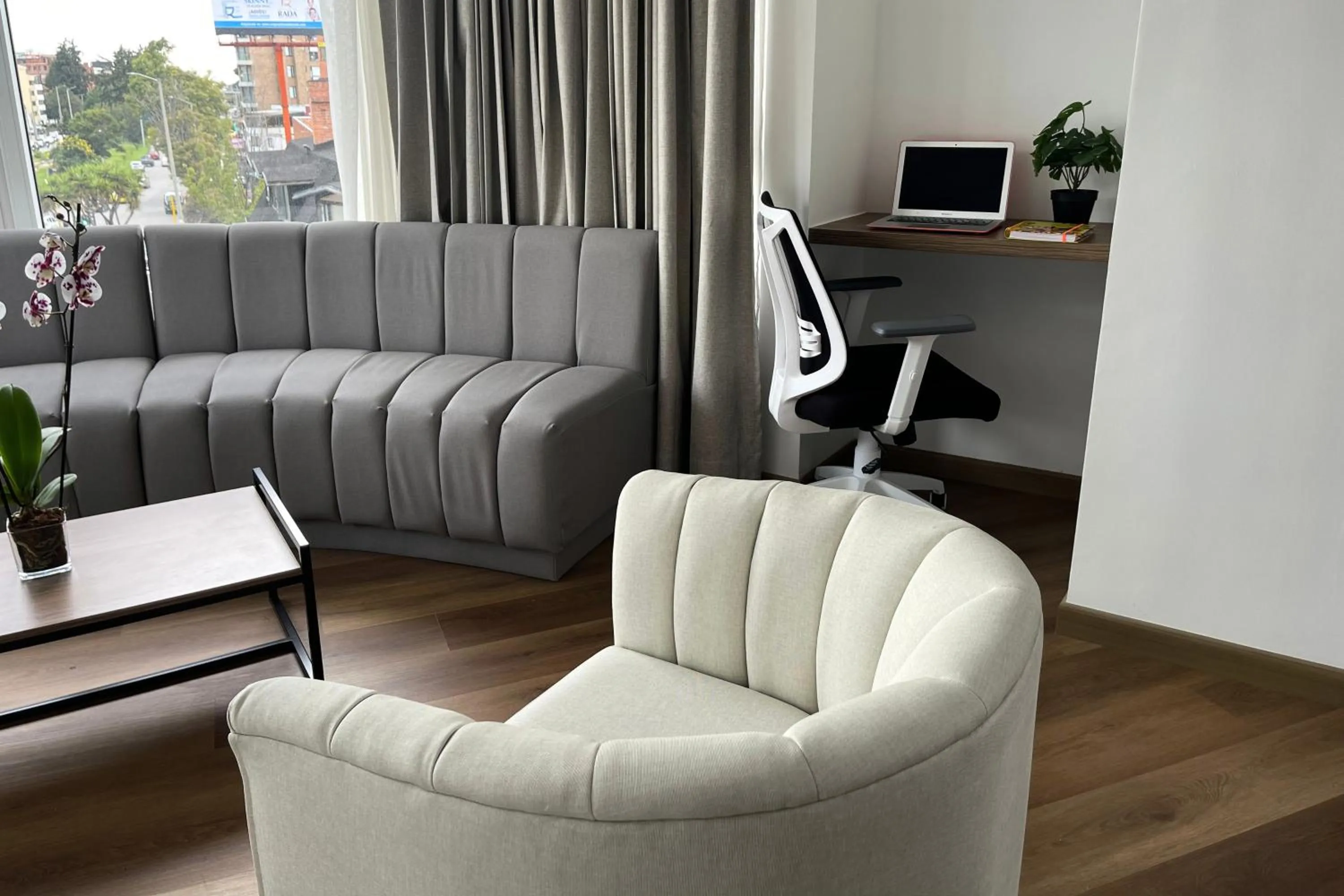 Living room in VOU Suites by Avia Suites