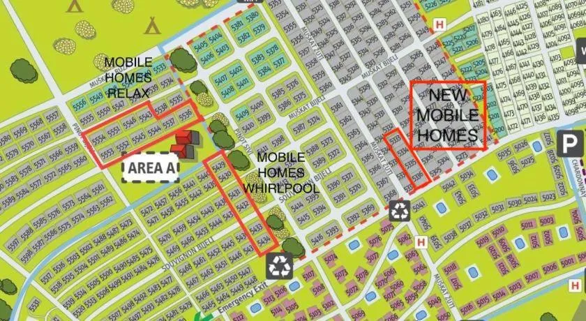 Neighbourhood in Mobile Homes Relax Park Umag