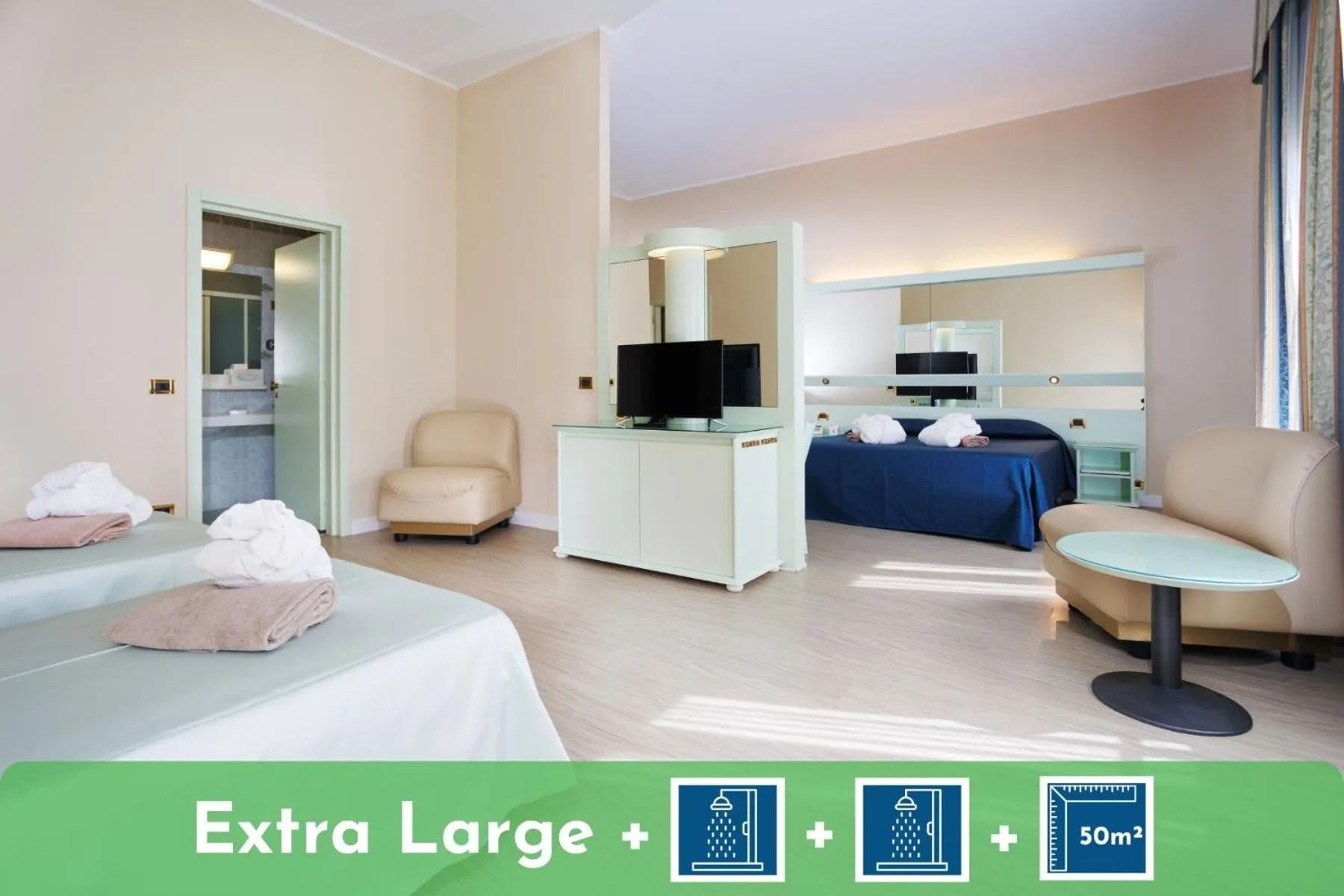 Photo of the whole room, Bed in Hotel Savoia Thermae & SPA