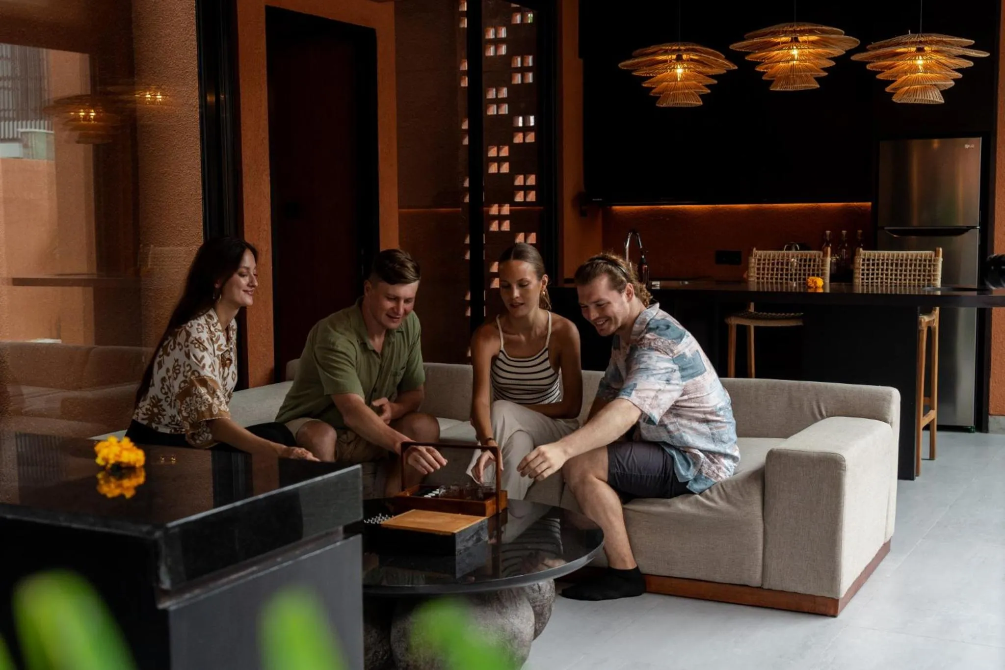 Living room in Earth Villa Canggu by Ini Vie Hospitality