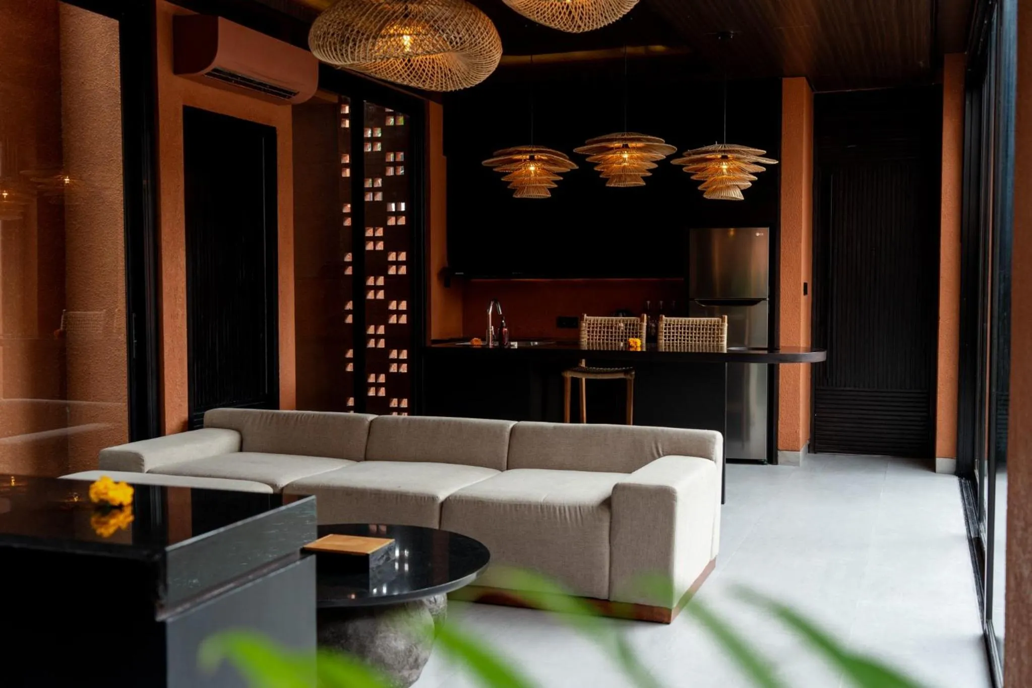 Living room in Earth Villa Canggu by Ini Vie Hospitality