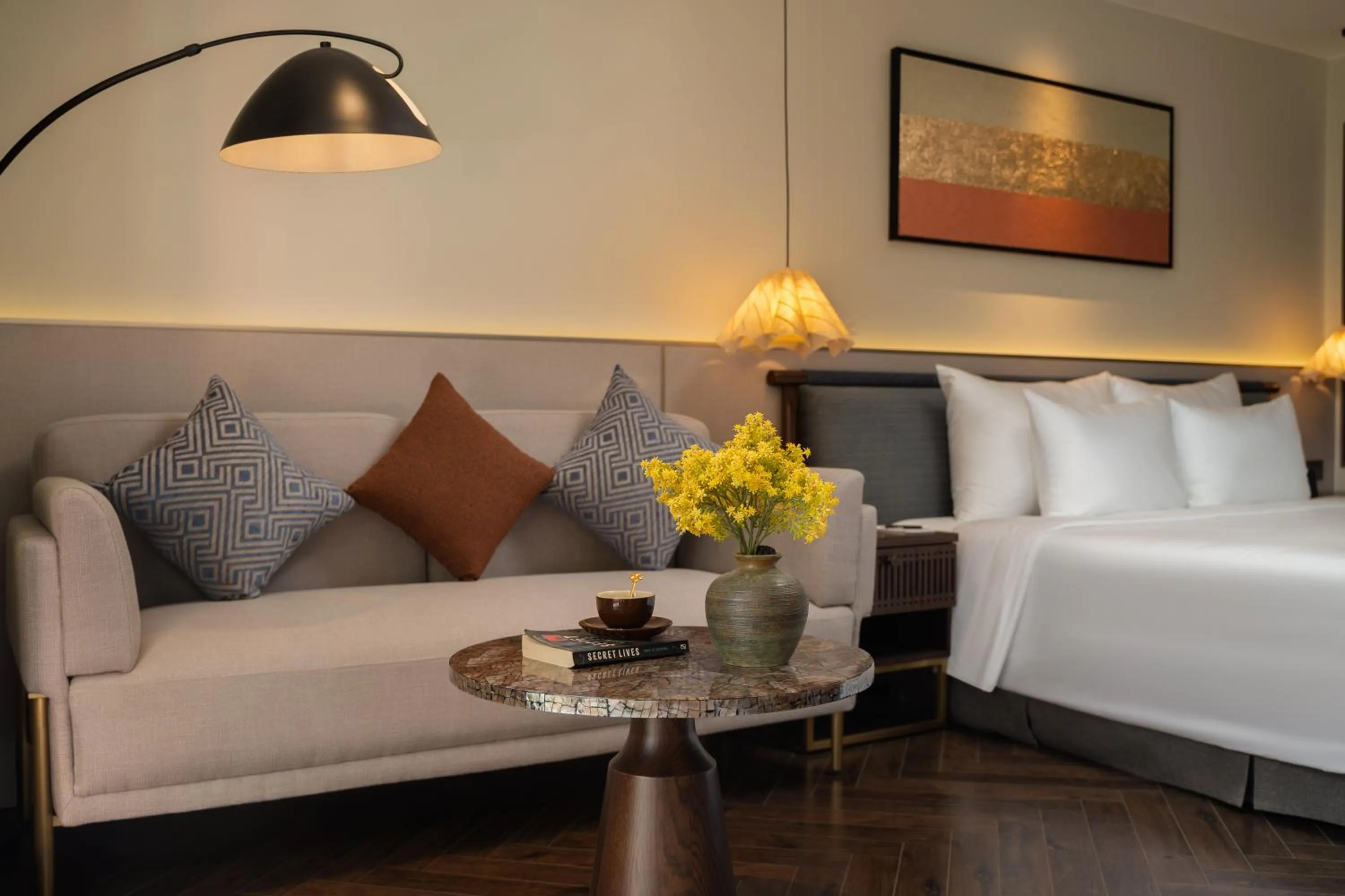 Living room, Bed in HOTEL de LAGOM