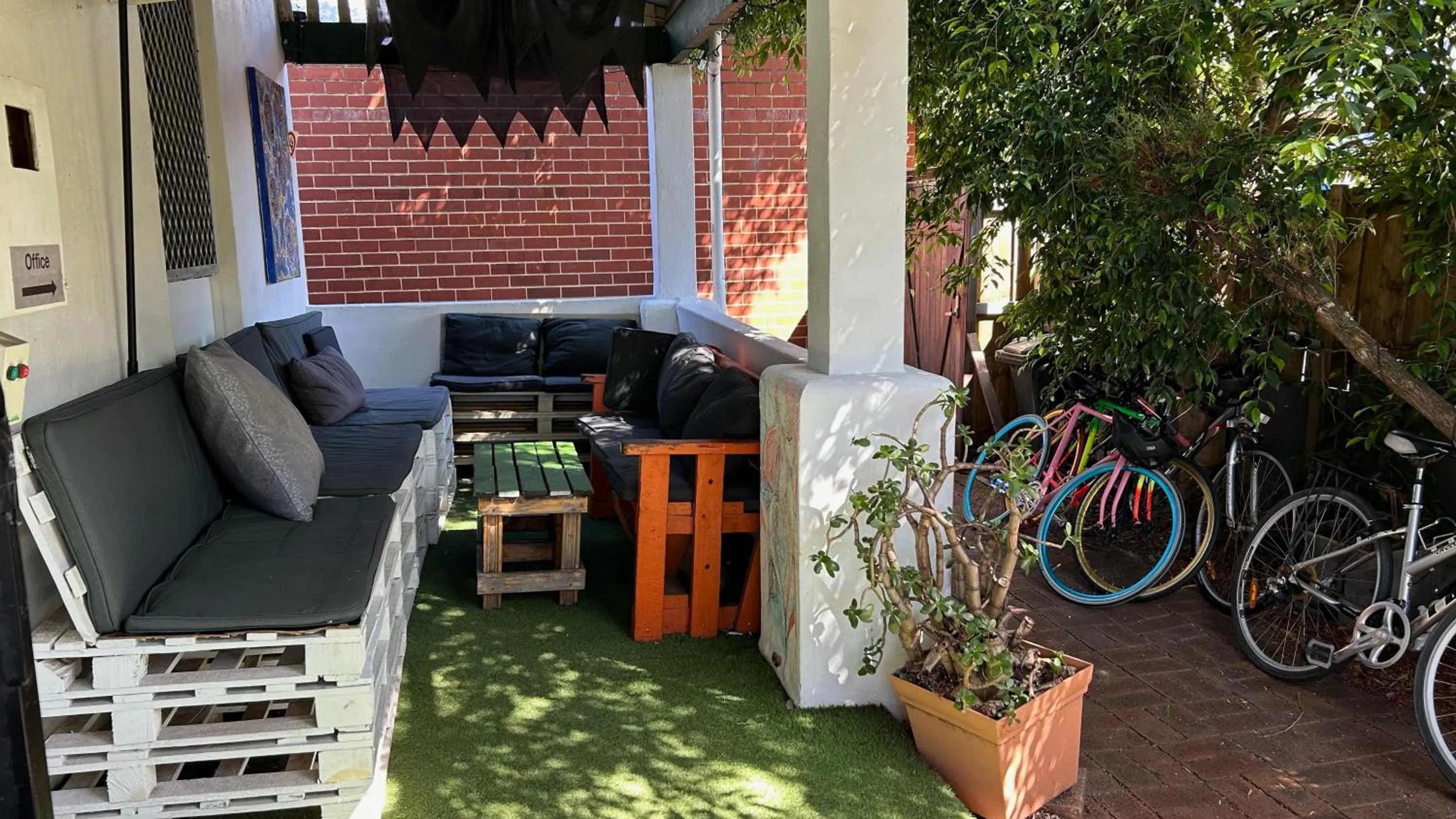 Garden in Shiralee Hostel -note - Valid passport required to check in