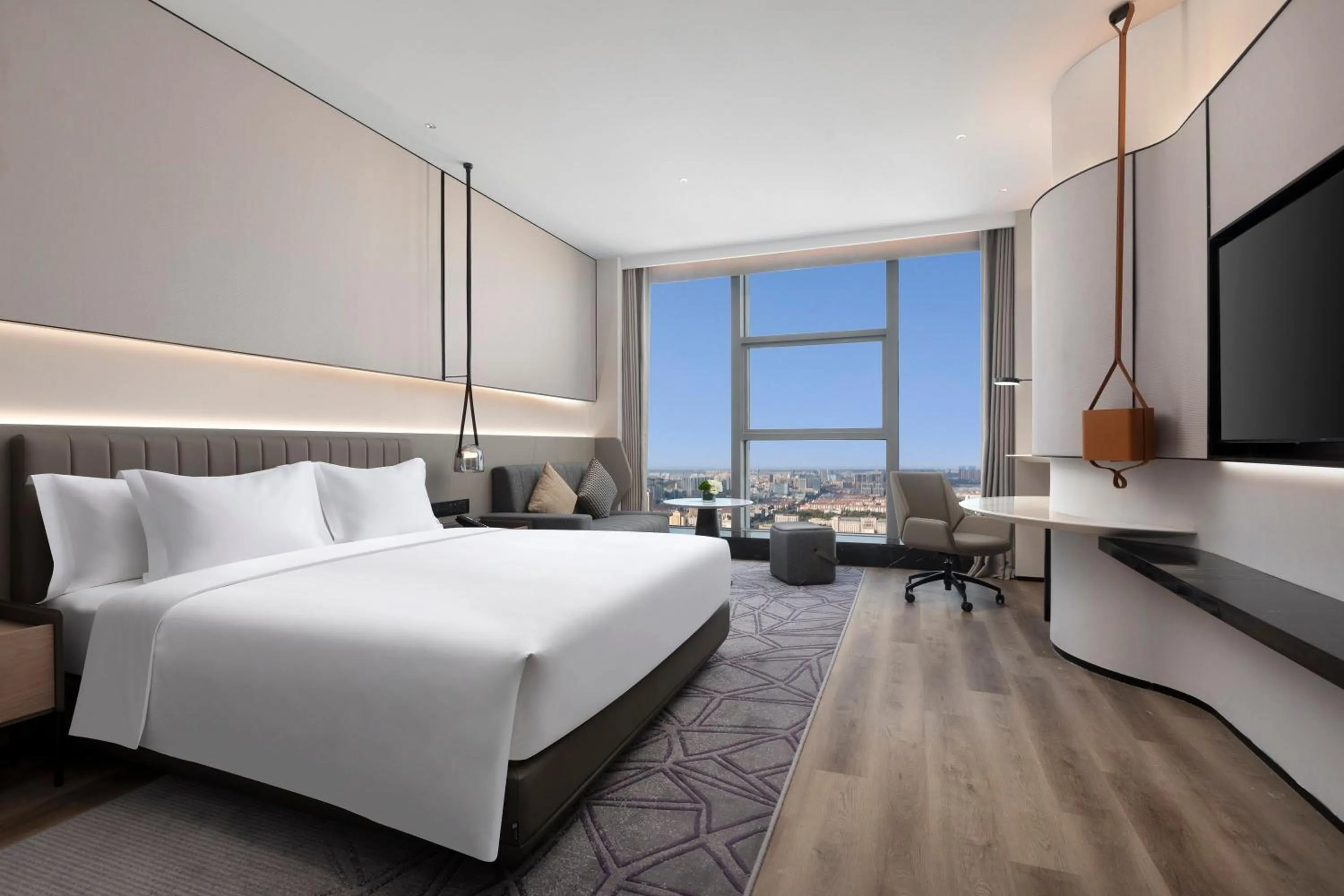 Photo of the whole room, Bed in Crowne Plaza Taizhou City Center by IHG