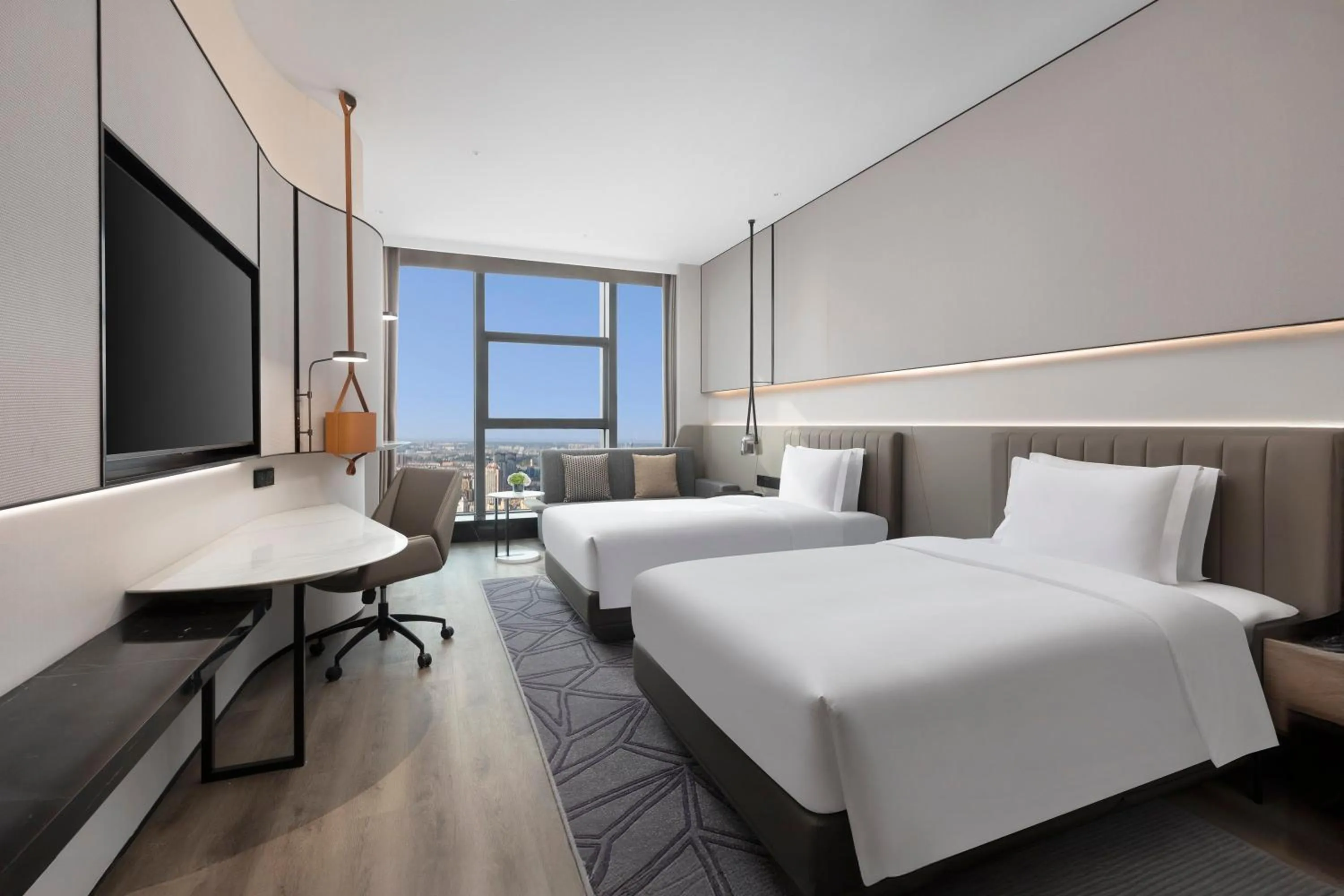 Photo of the whole room, Bed in Crowne Plaza Taizhou City Center by IHG