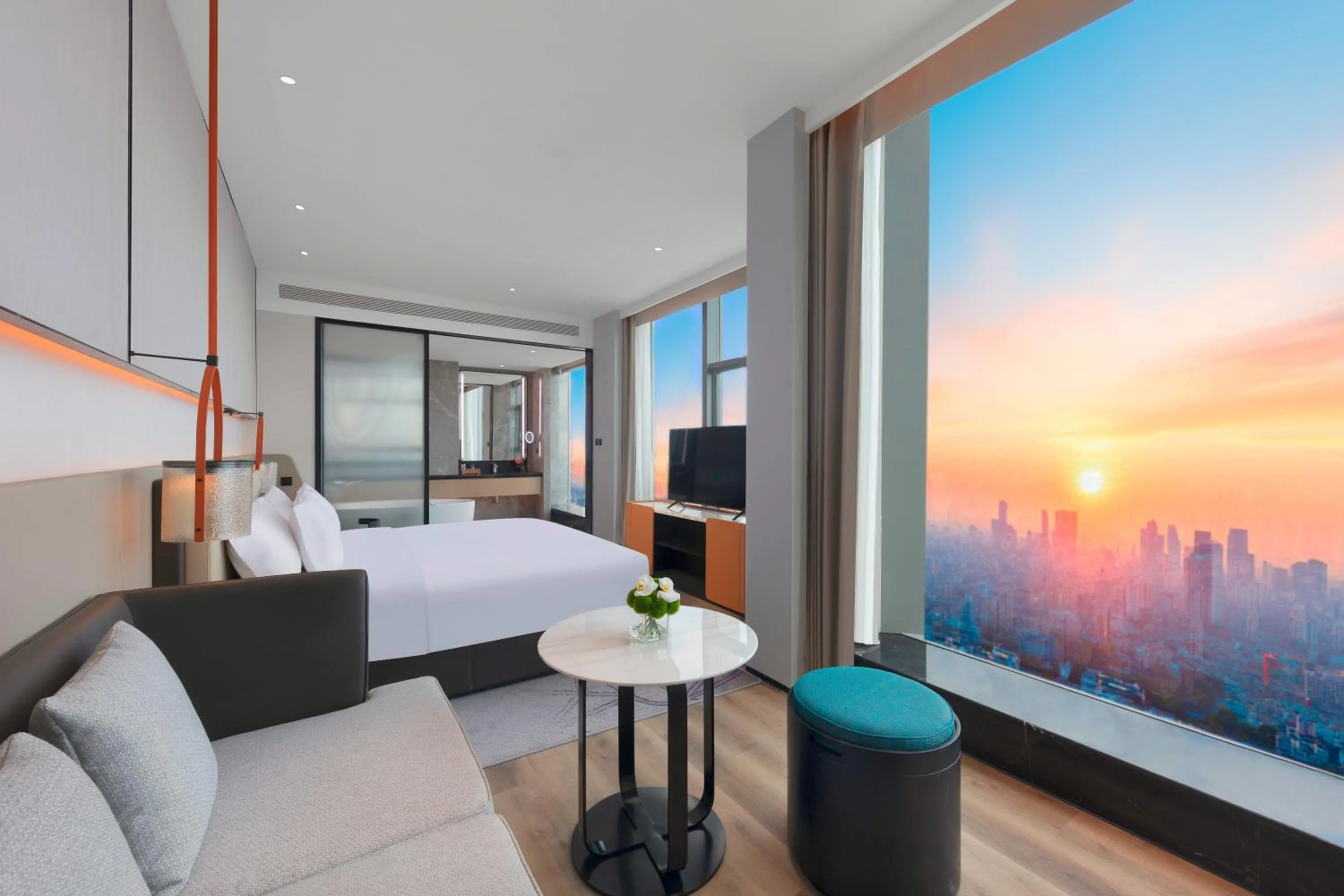 Photo of the whole room, Bed in Crowne Plaza Taizhou City Center by IHG