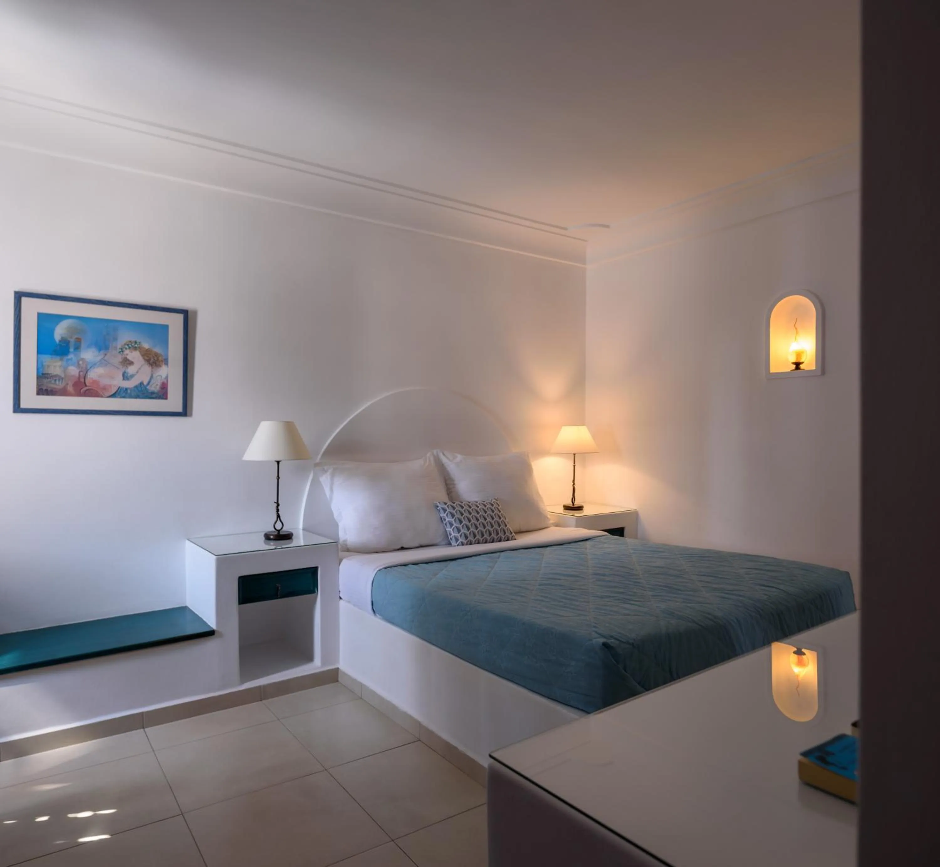 Bed in Veggera Beach Hotel