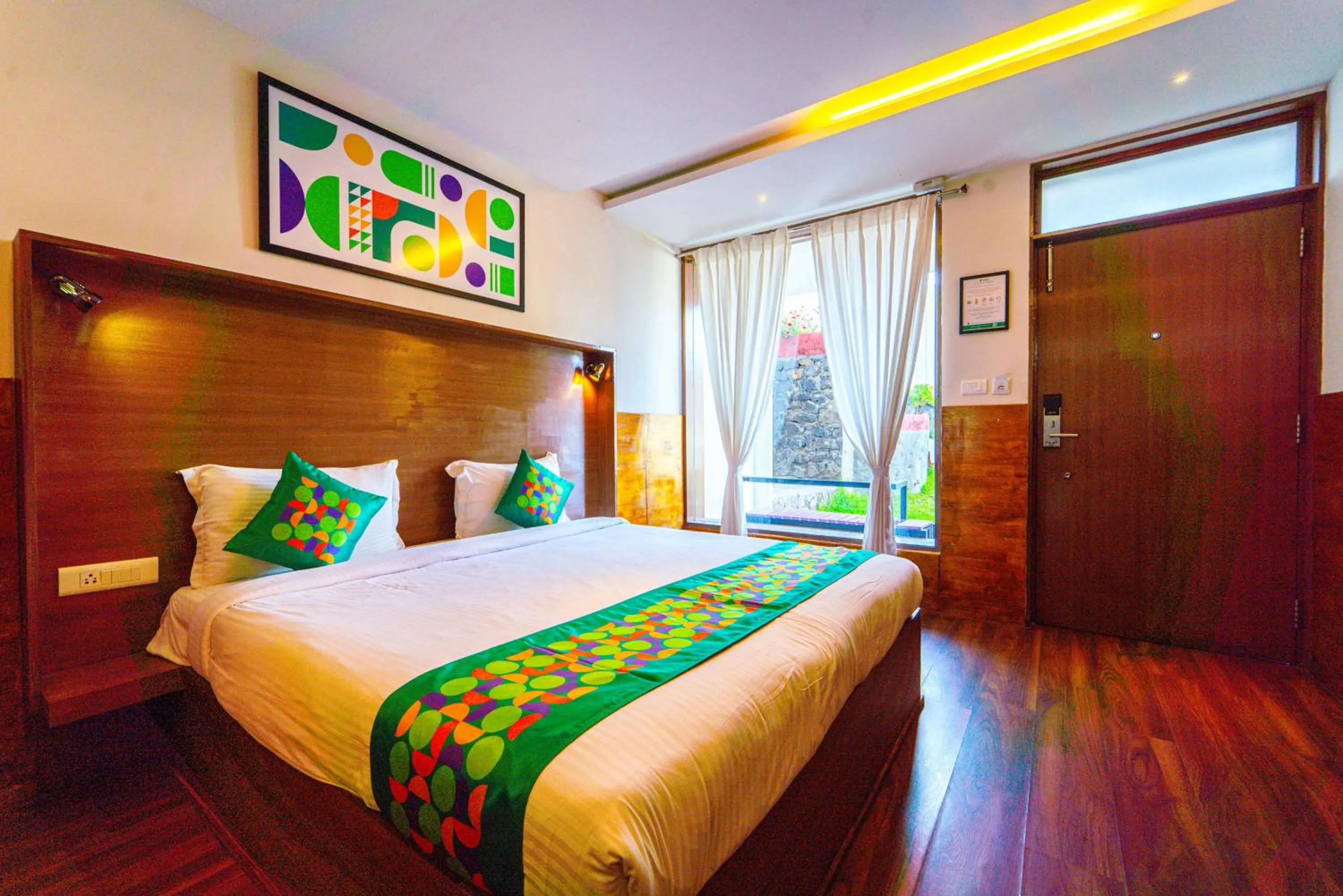 Bedroom, Bed in Treebo Tranquil Heights With Scenic View