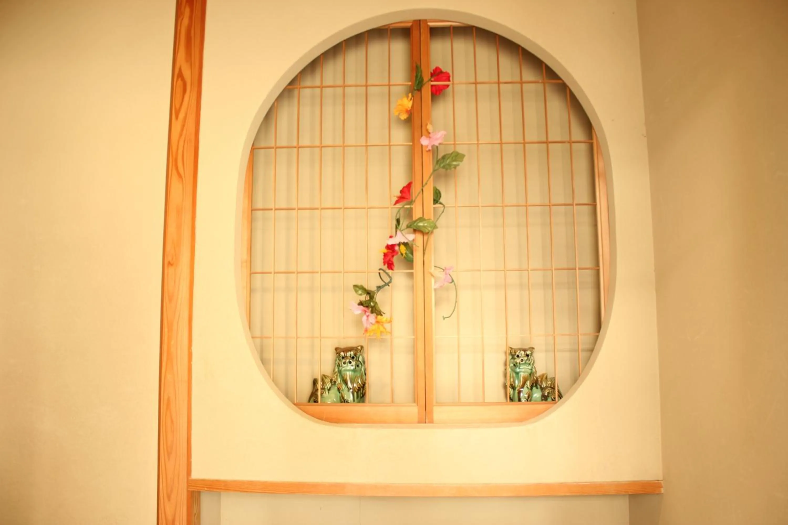 Decorative detail in Okinawa Minshuku Kariyushi