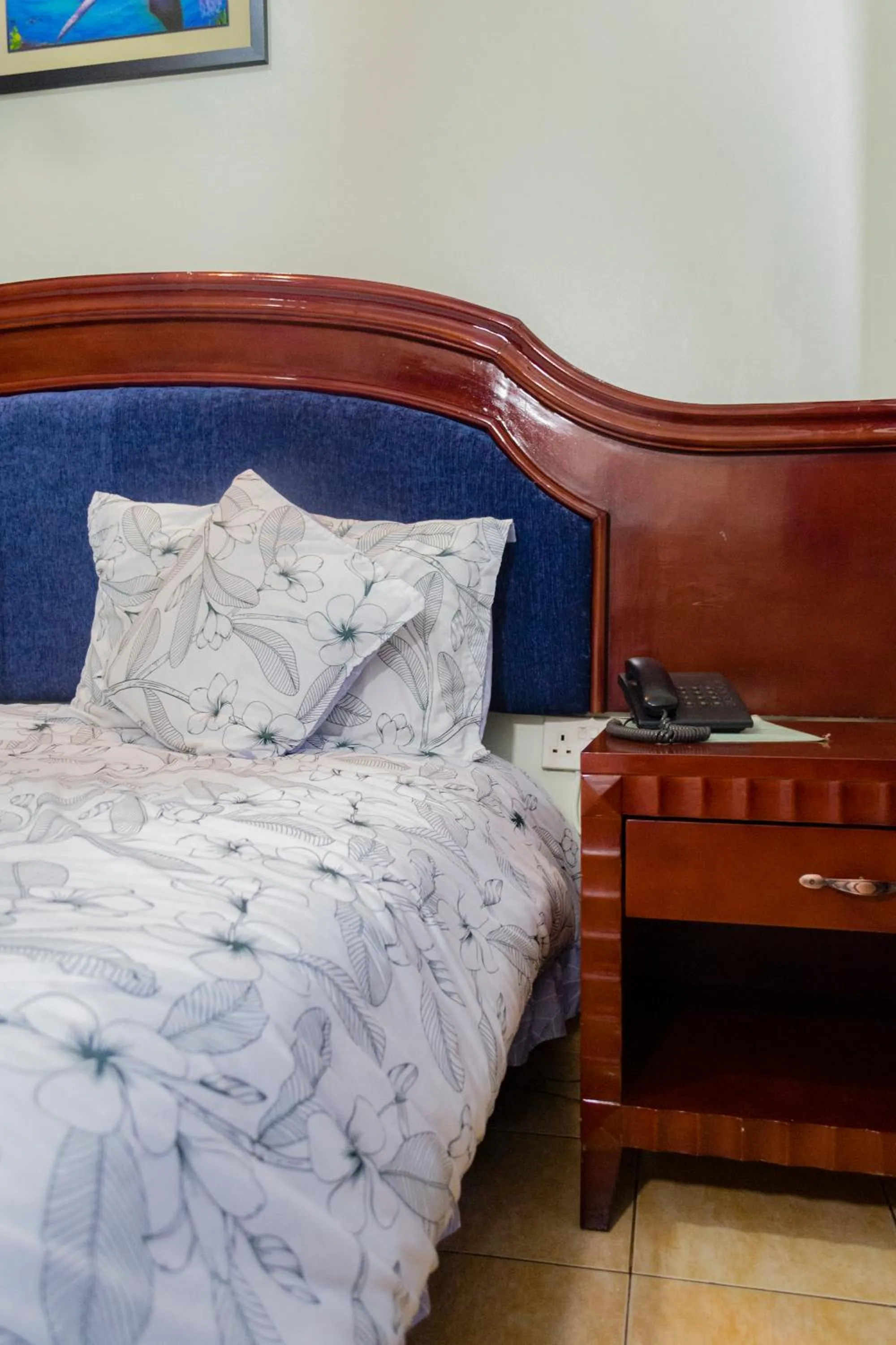 Bed in Emerald Hotel Kampala