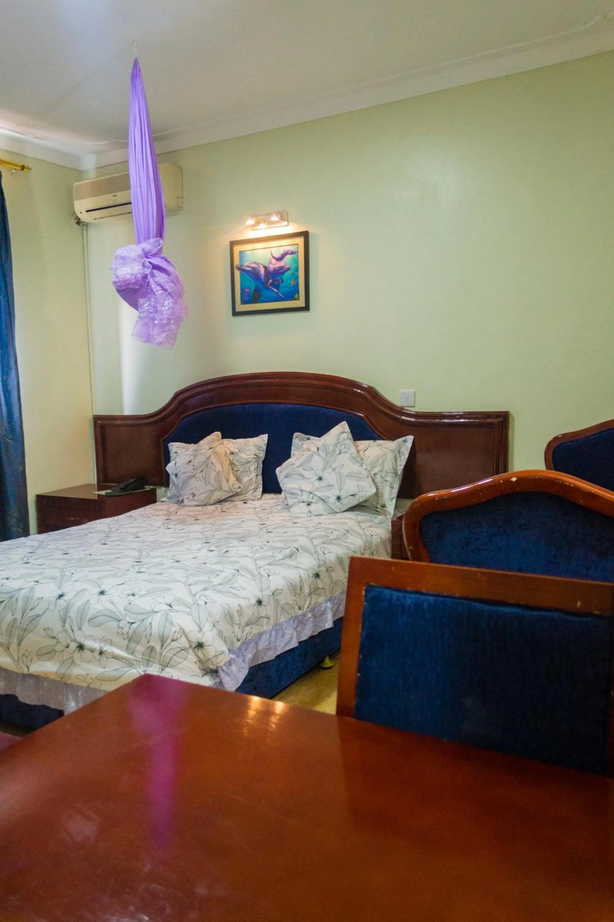 Bed in Emerald Hotel Kampala