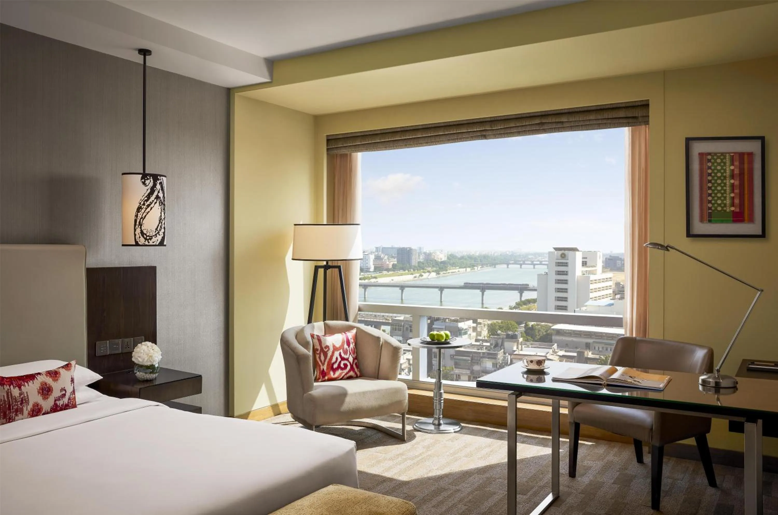 View (from property/room), Bed in Hyatt Regency Ahmedabad