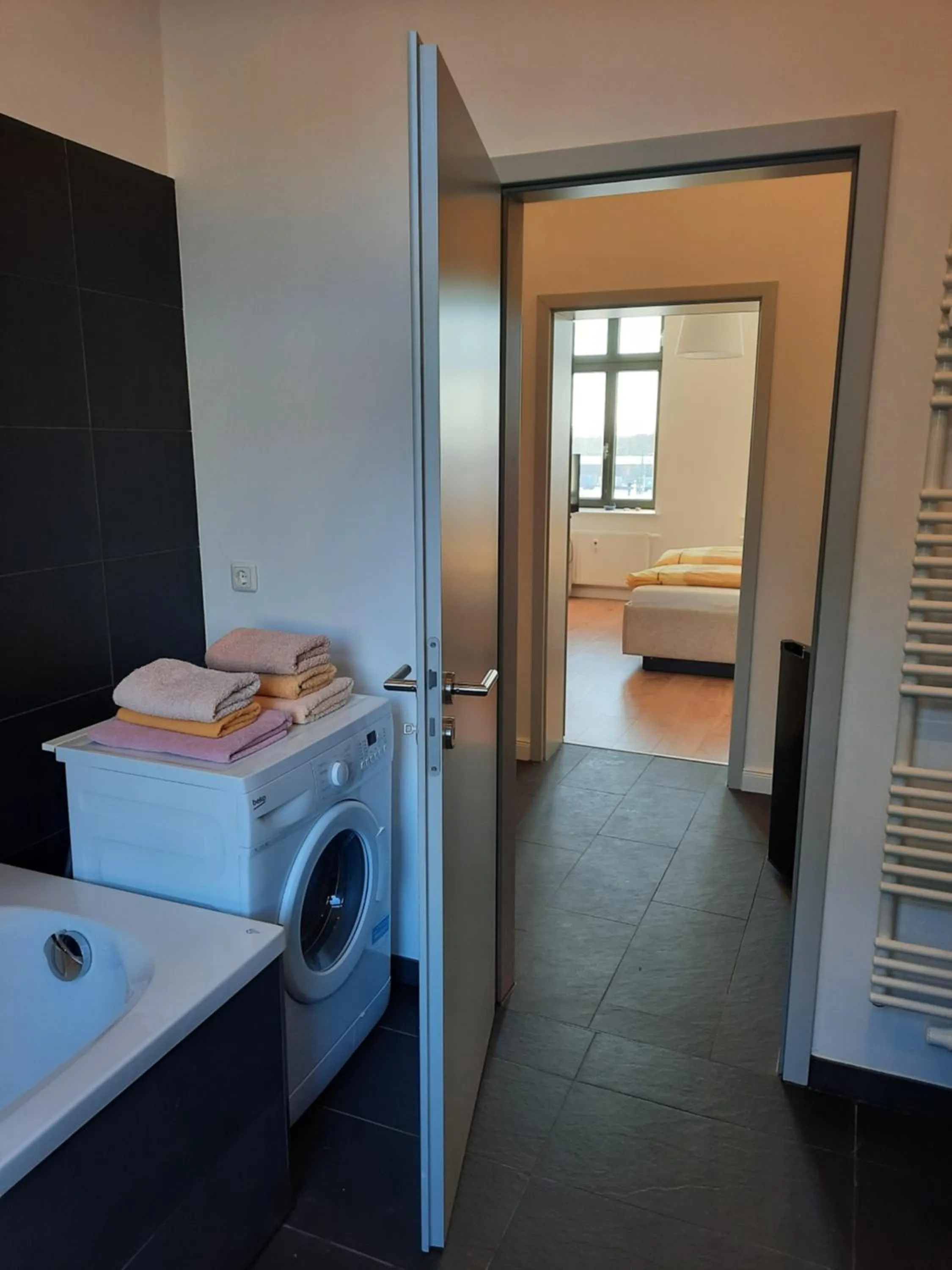 Bathroom in City Apartments Magdeburg
