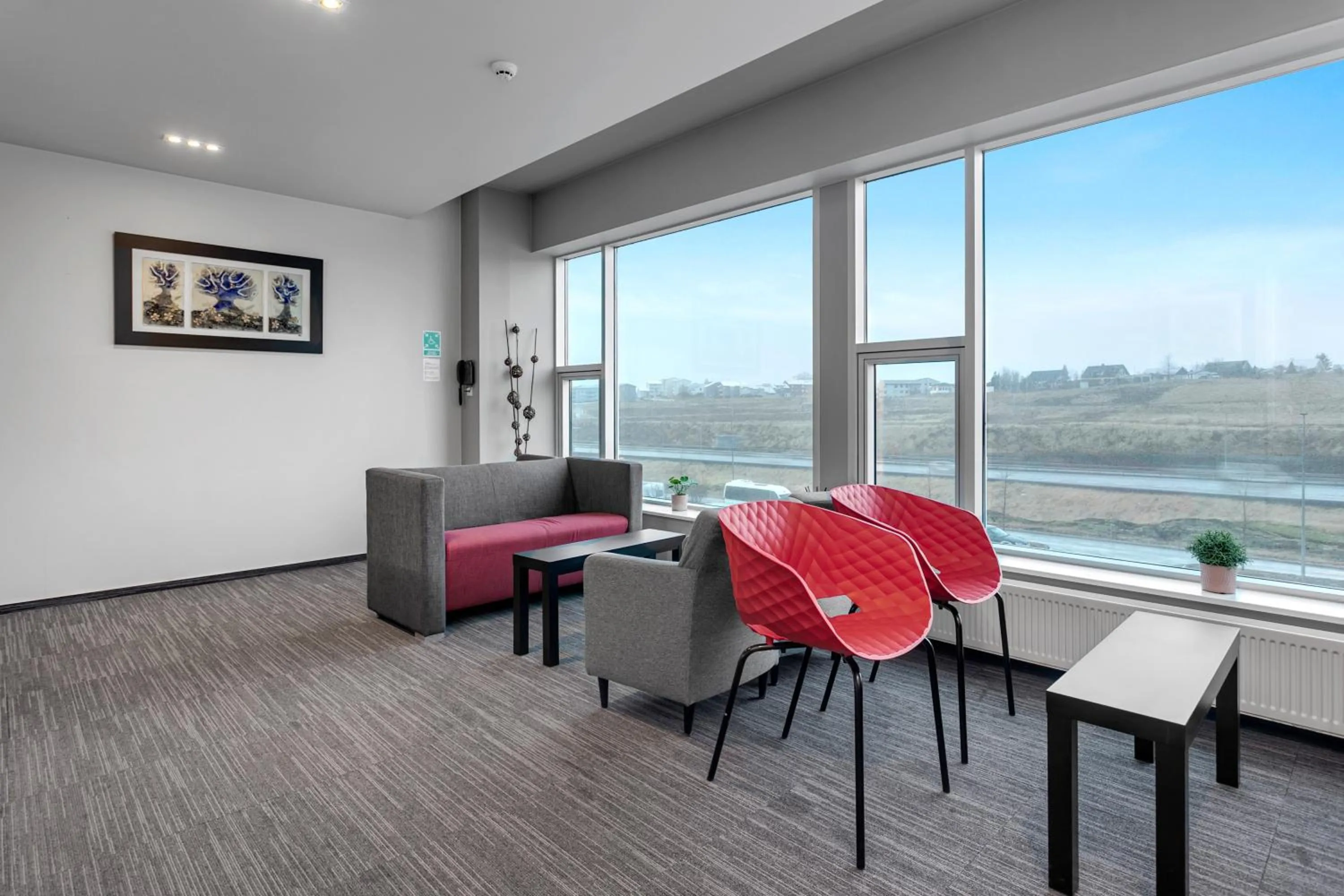 Seating area in Hotel Vellir