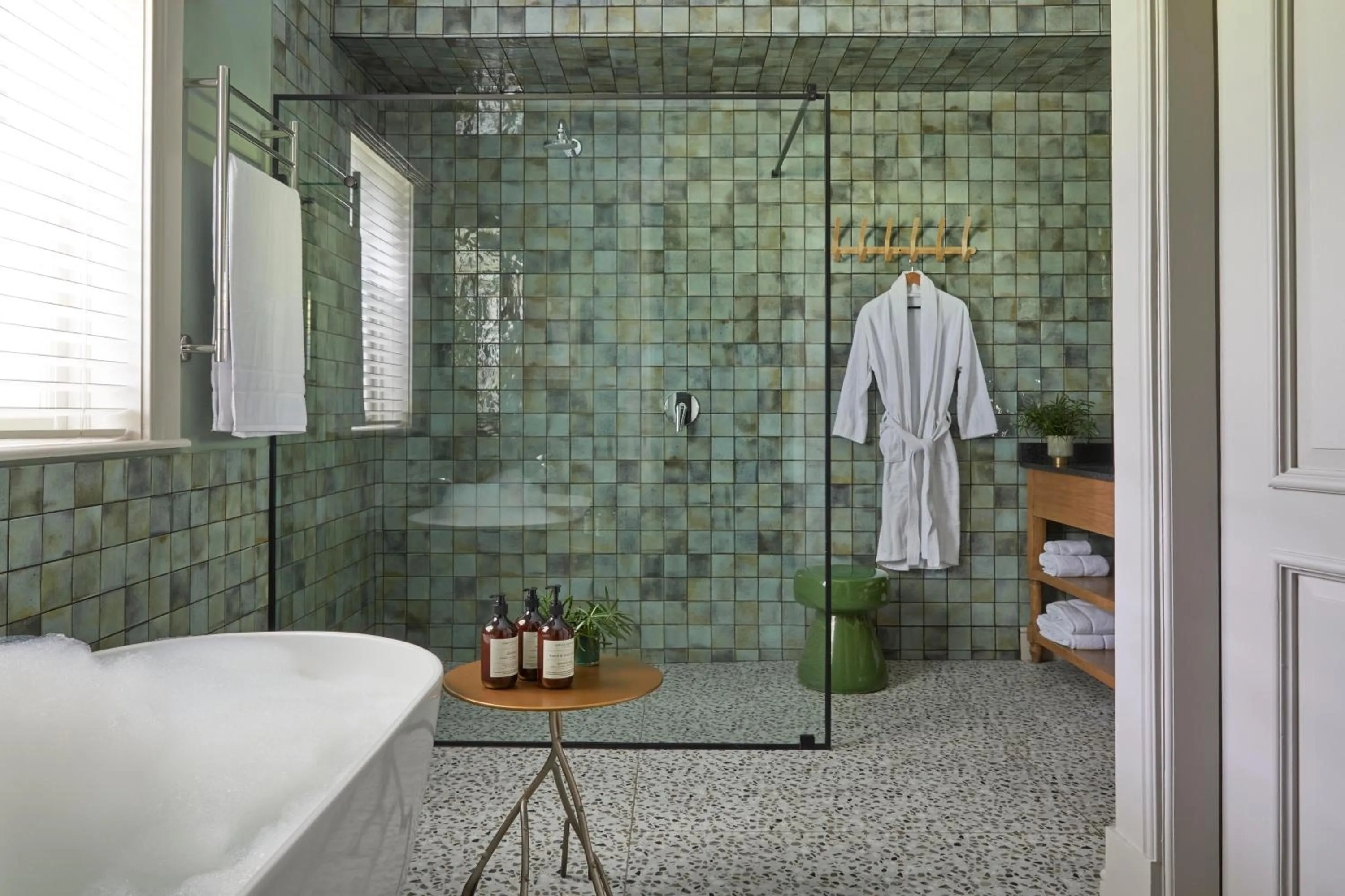 Shower in The Thatch House Boutique Hotel, Hermanus