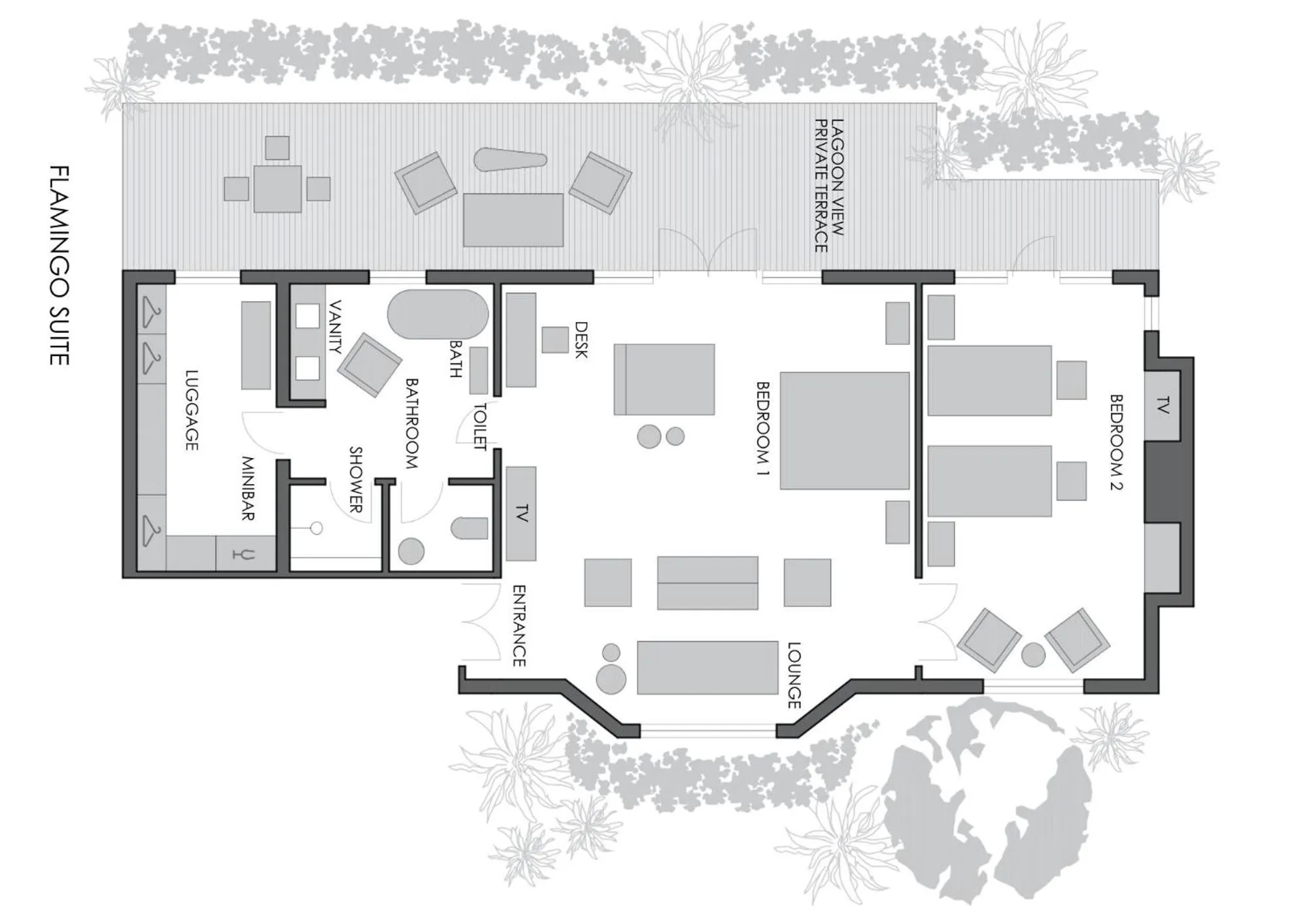 Floor plan in The Thatch House Boutique Hotel, Hermanus