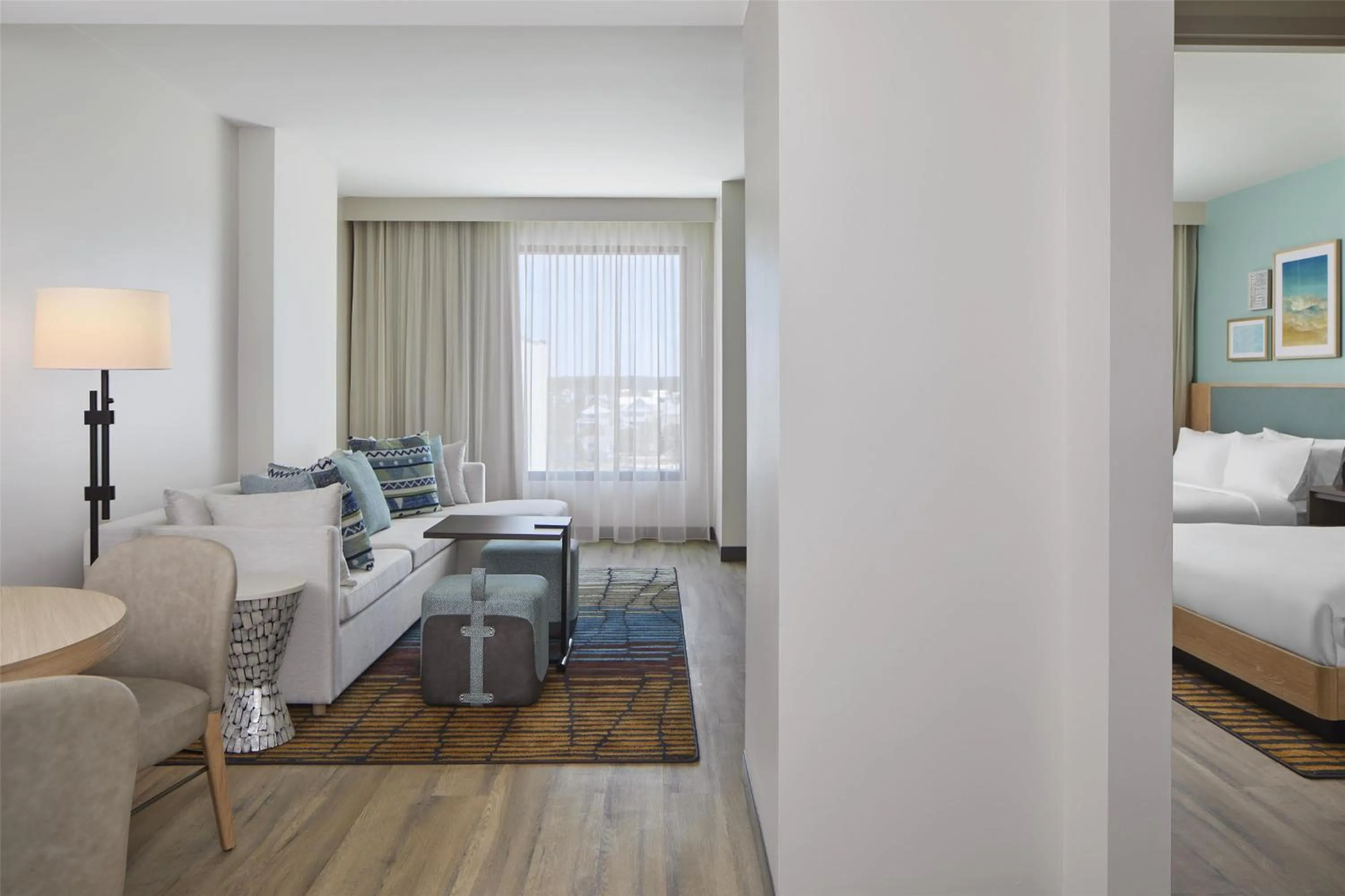 Living room, Bed in Embassy Suites By Hilton Gulf Shores Beach Resort