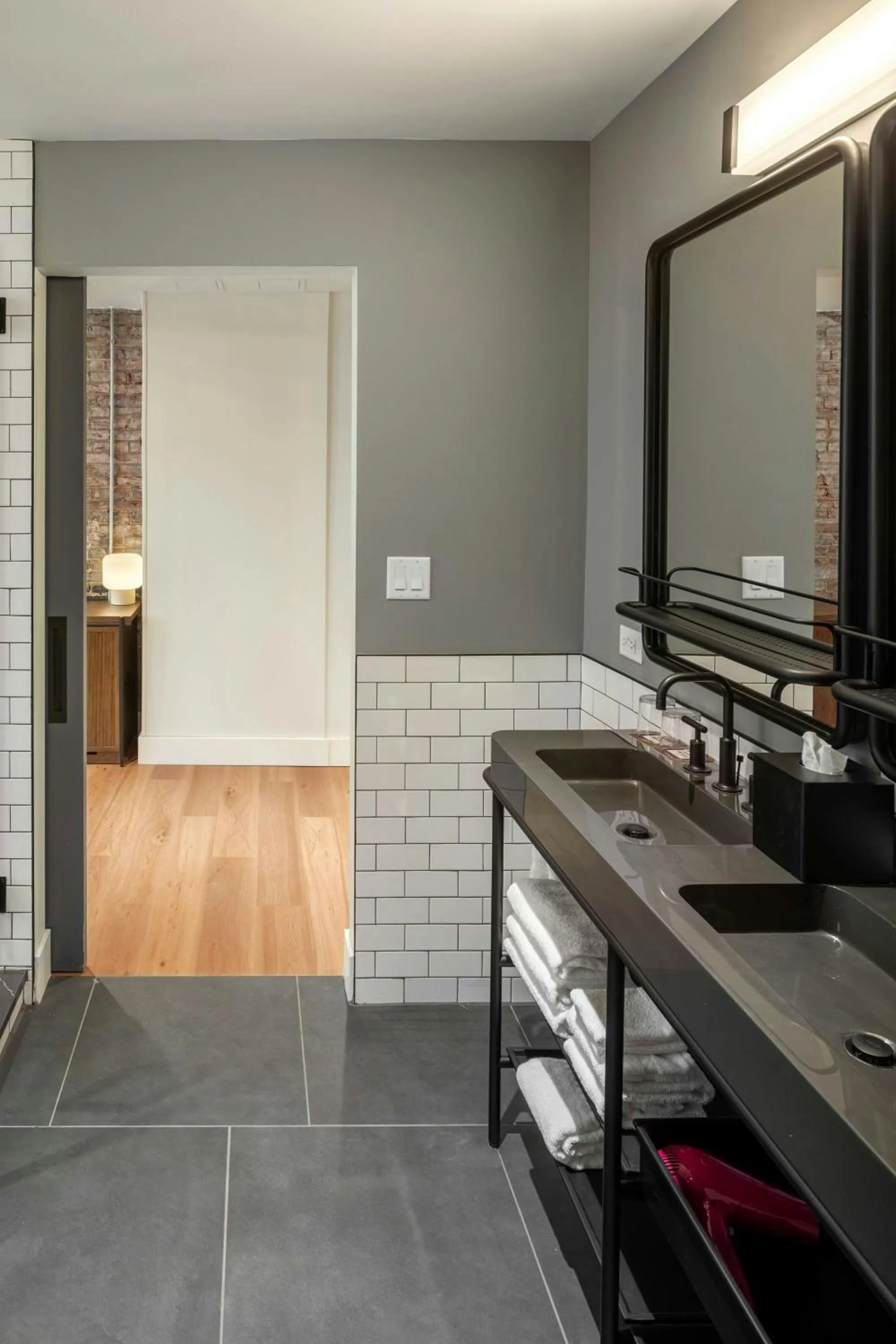 Bathroom in Moxy Cincinnati Downtown