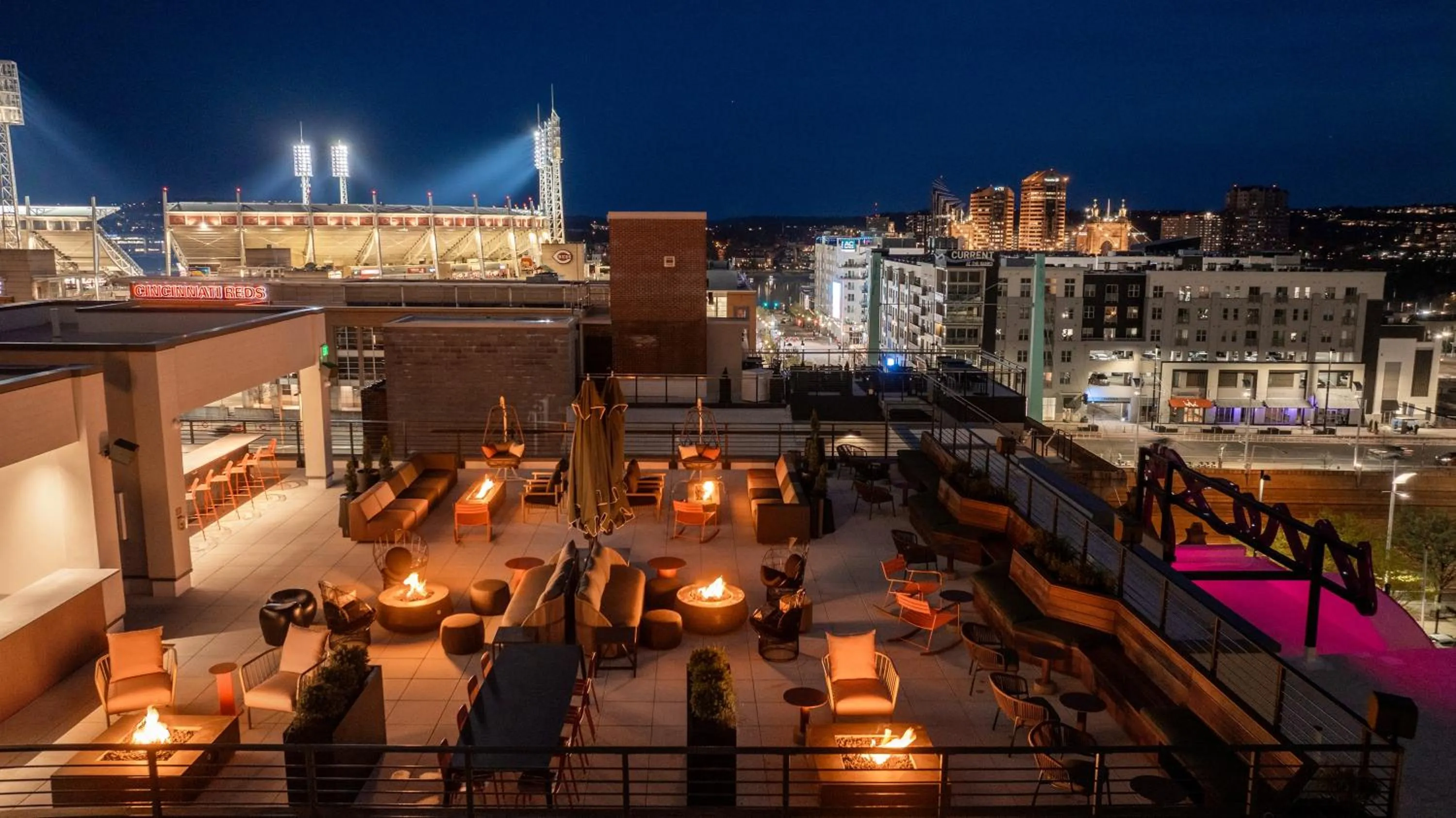 Patio in Moxy Cincinnati Downtown