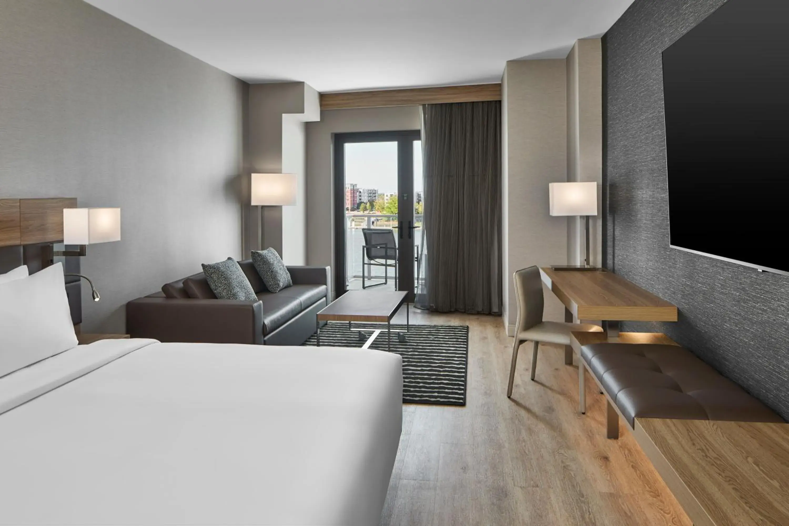 Deluxe Room with Balcony and River View in AC Hotel Savannah Historic District Deluxe Room with Balcony and River View in AC Hotel Savannah Historic District