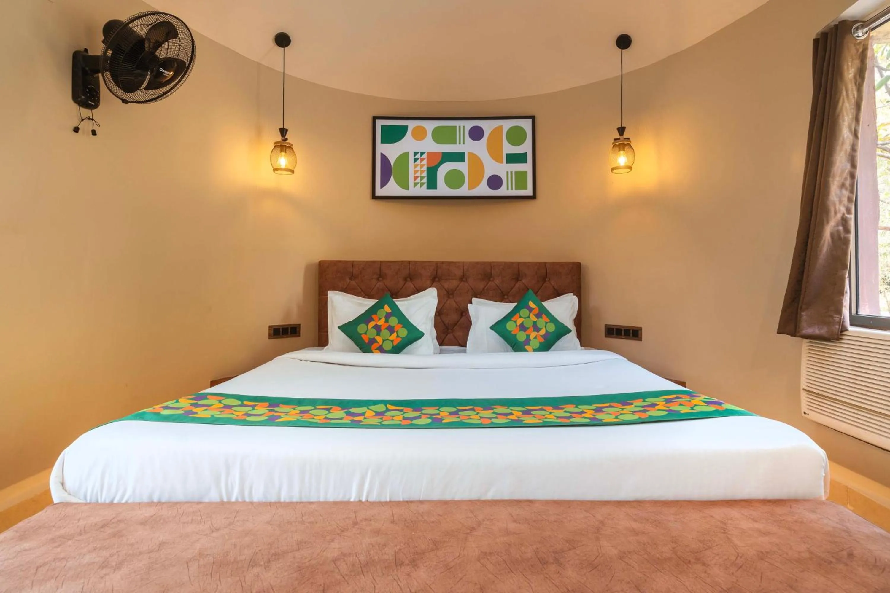 Bedroom, Bed in Treebo Premium Mowgli's Den Pench with Swimming Pool