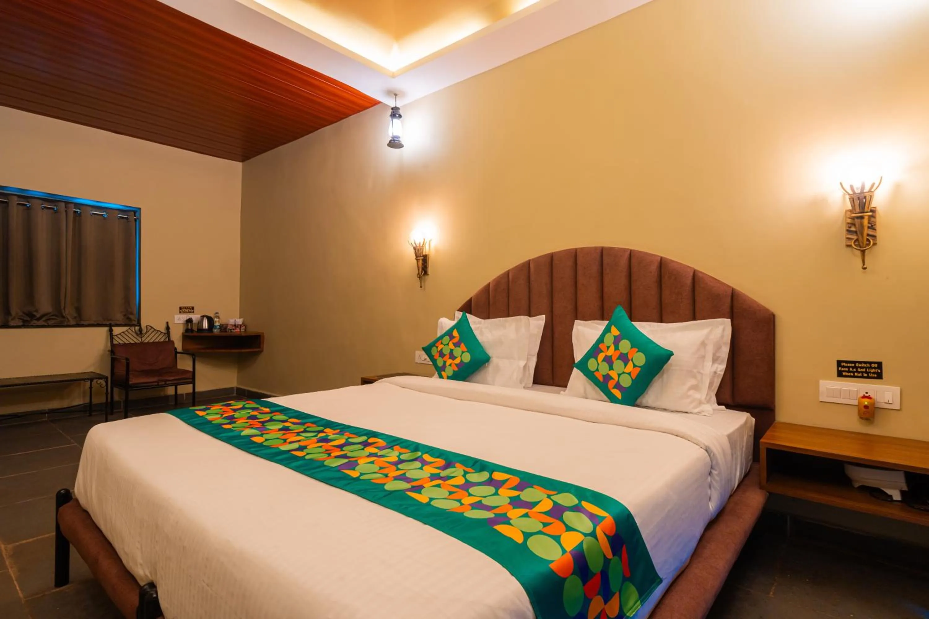 Bedroom, Bed in Treebo Premium Mowgli's Den, Pench