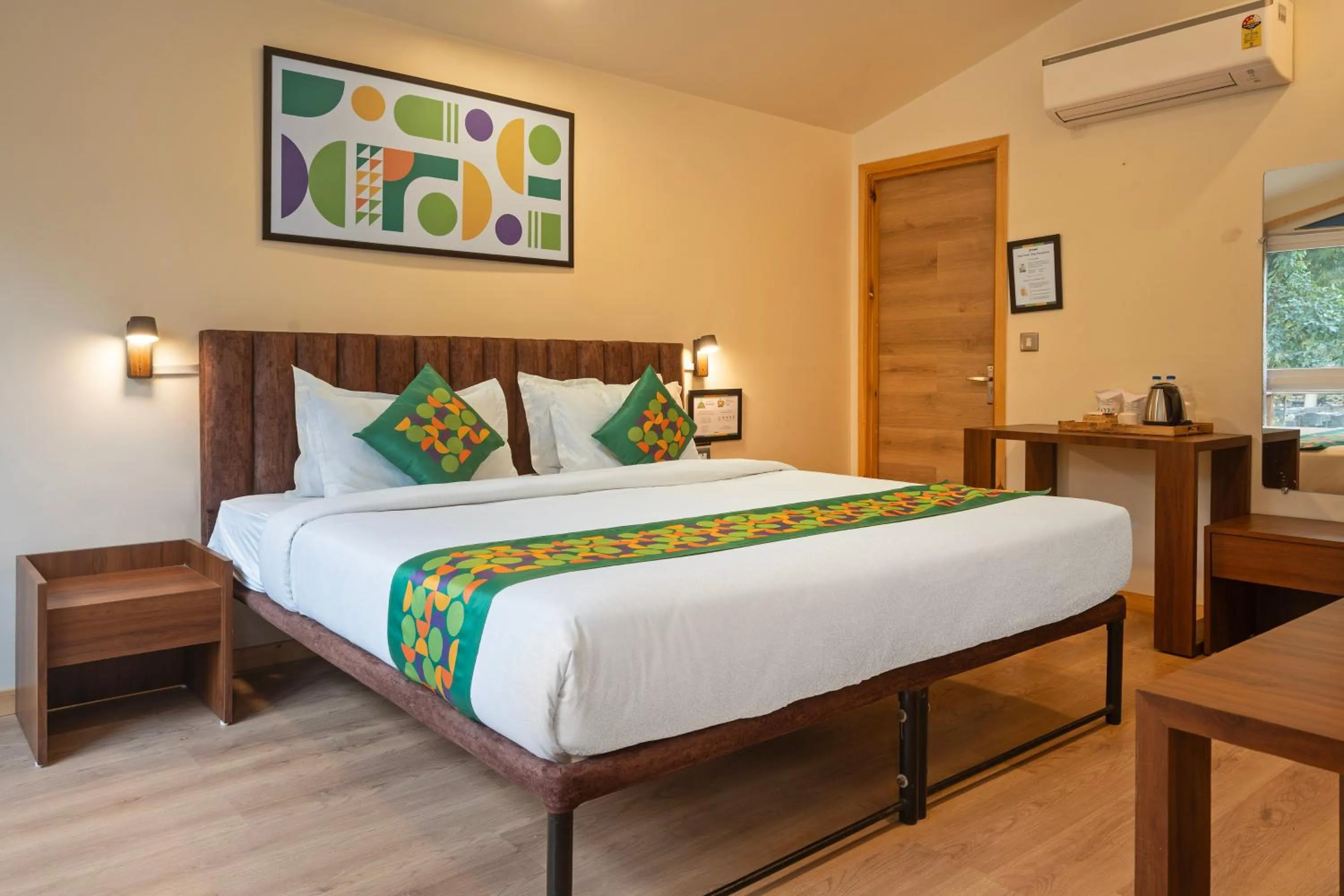 Bedroom, Bed in Treebo Premium Mowgli's Den Pench with Swimming Pool