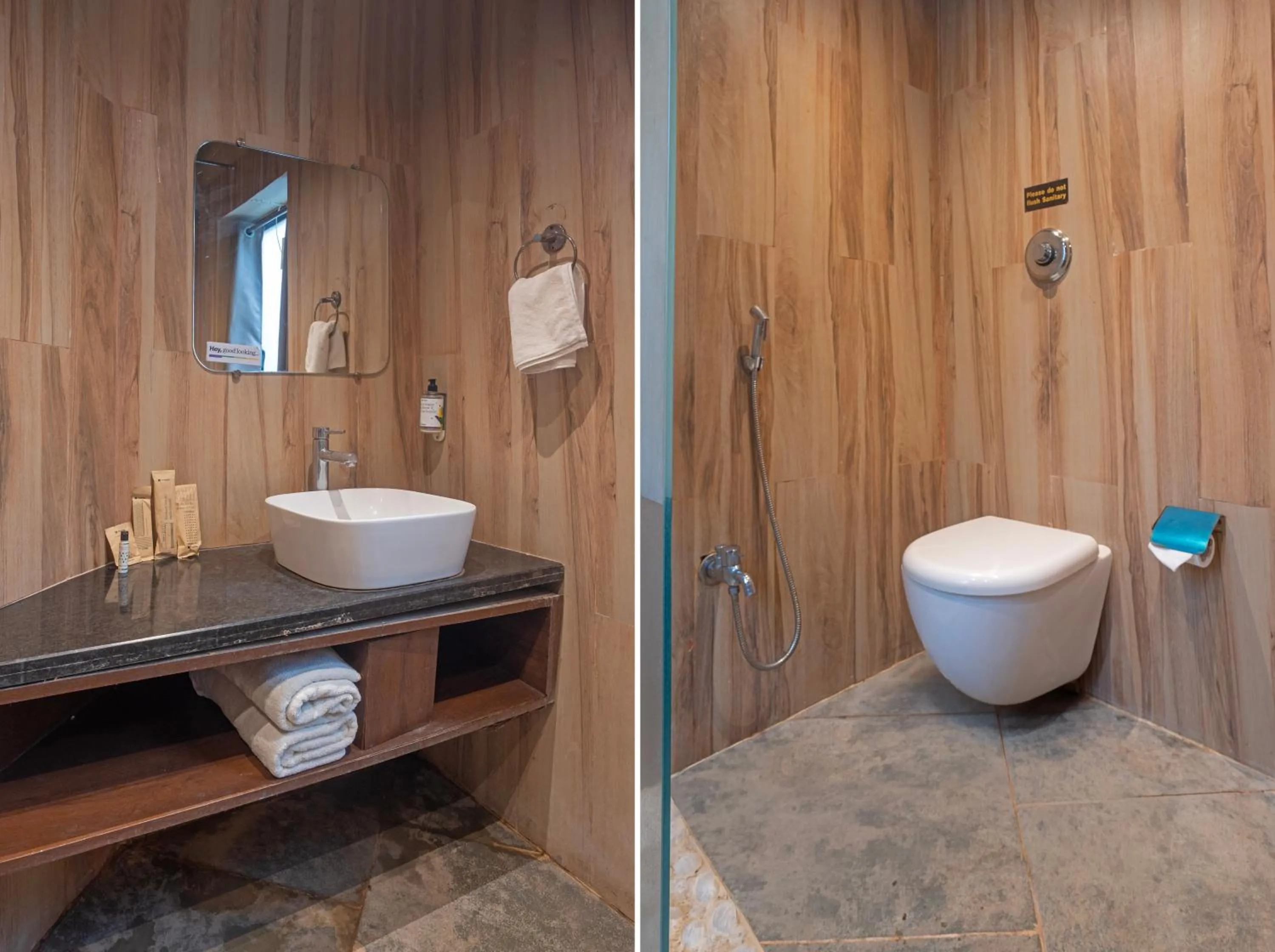 Bathroom in Treebo Premium Mowgli's Den Pench with Swimming Pool