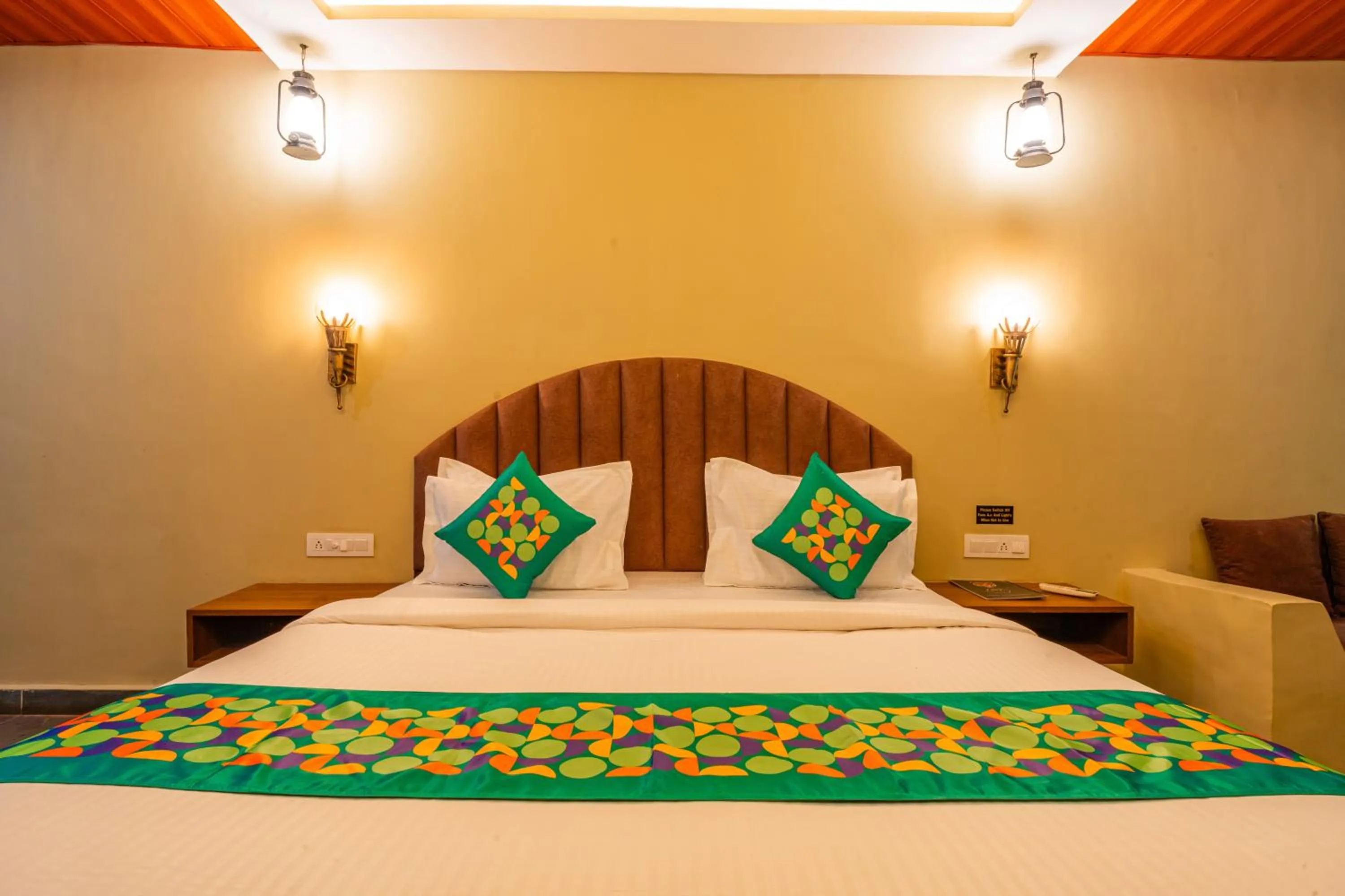 Bedroom, Bed in Treebo Premium Mowgli's Den, Pench