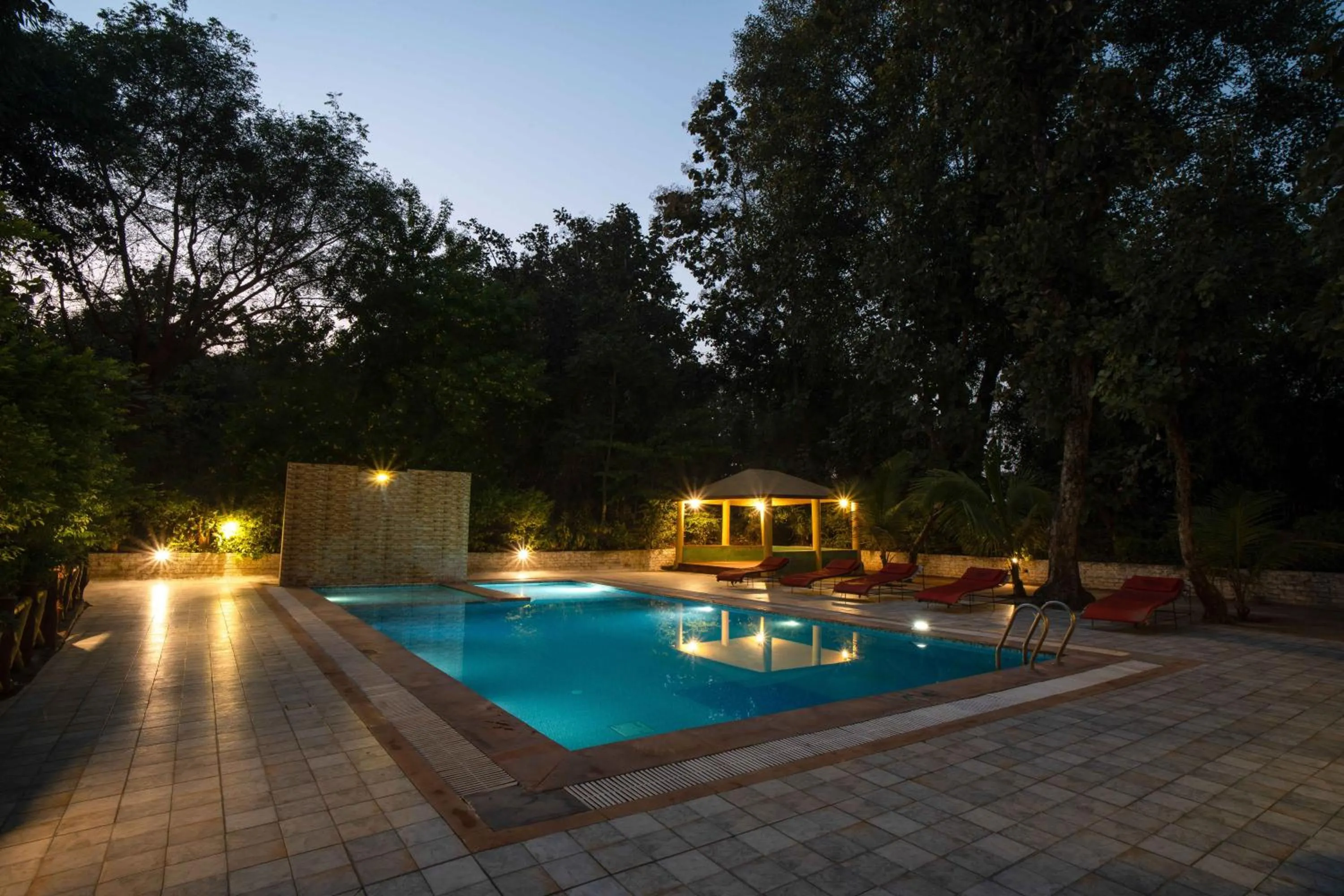 Swimming pool in Treebo Premium Mowgli's Den Pench with Swimming Pool